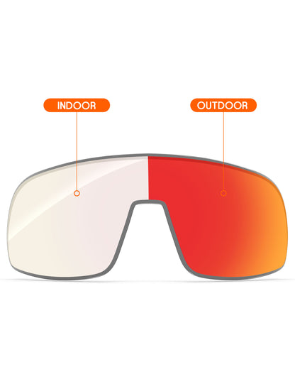 Fire Red FlashMirror™ Photochromic-Non-Polarized