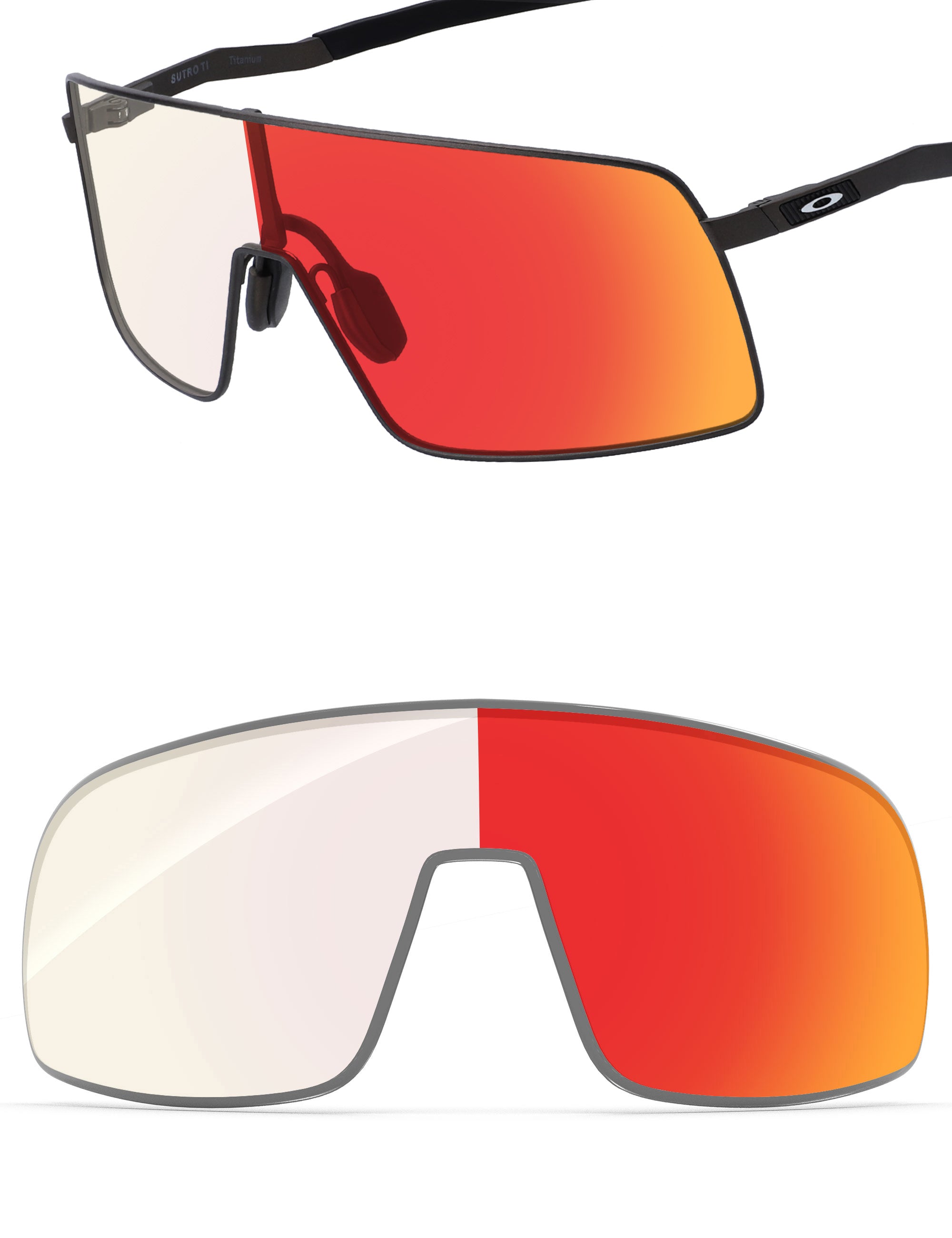 Fire Red FlashMirror™ Photochromic-Non-Polarized