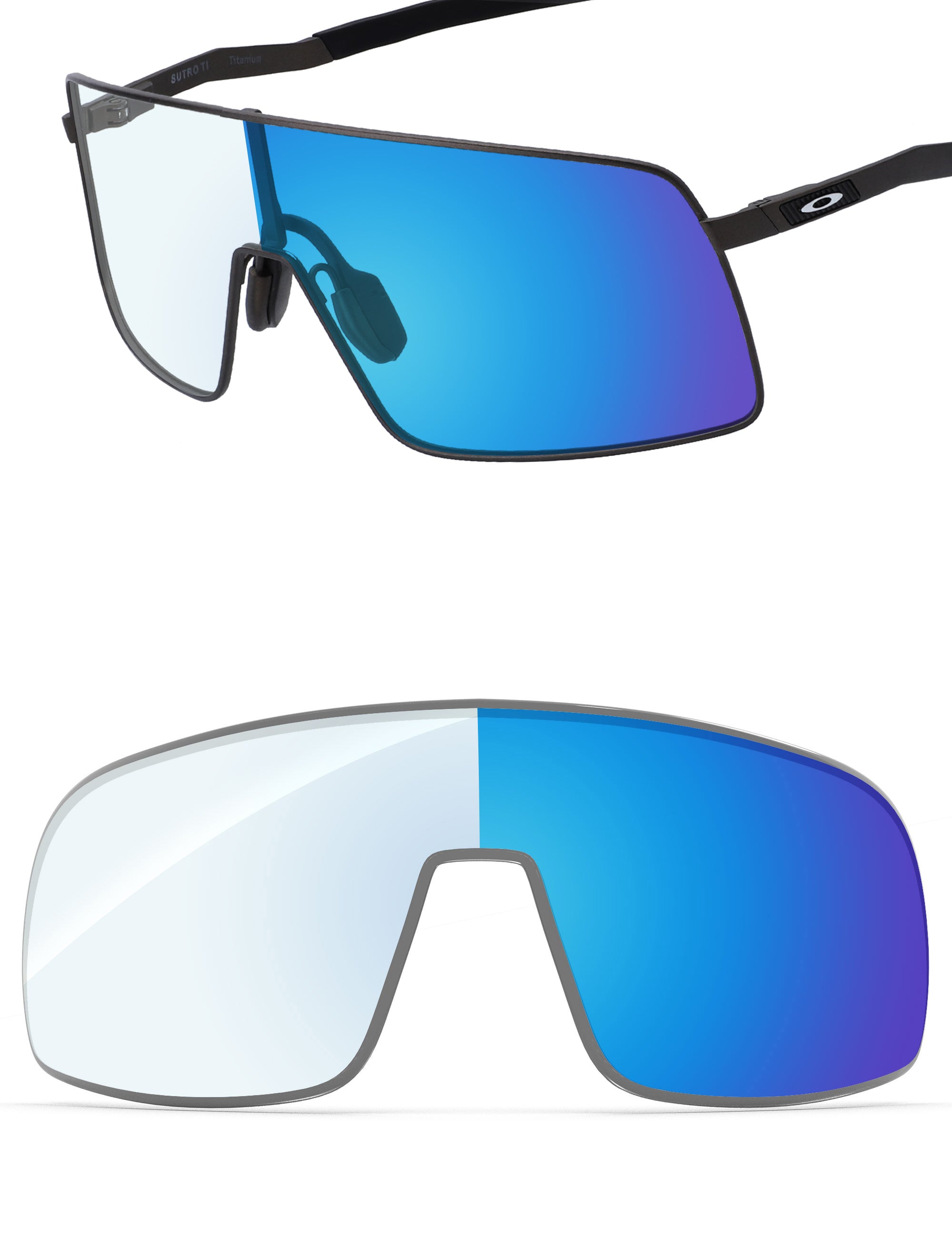 Sky Blue FlashMirror™ Photochromic-Non-Polarized