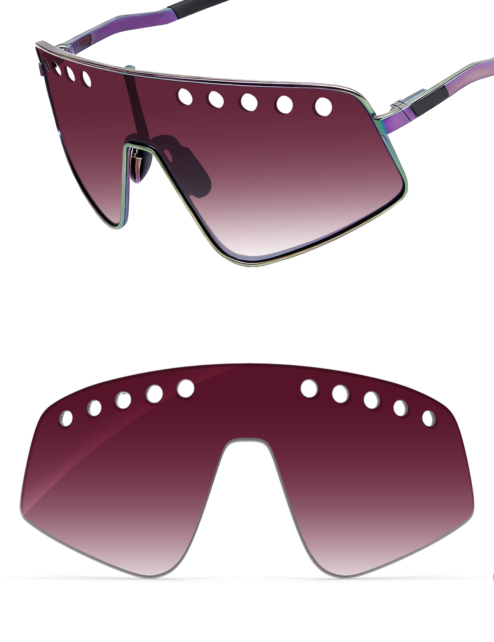 Wine Red Gradient-Non-Polarized