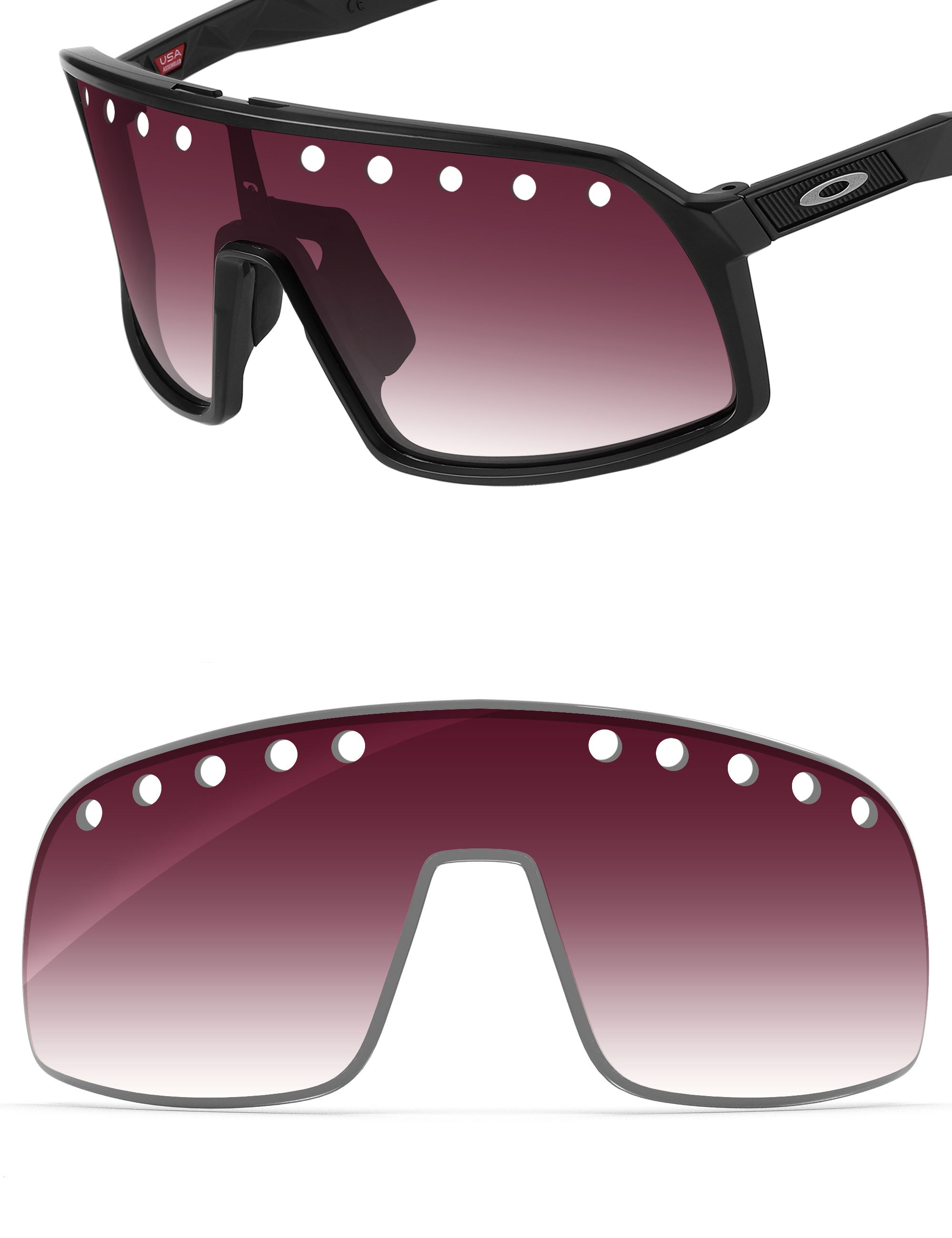 Wine Red Gradient-Non-Polarized