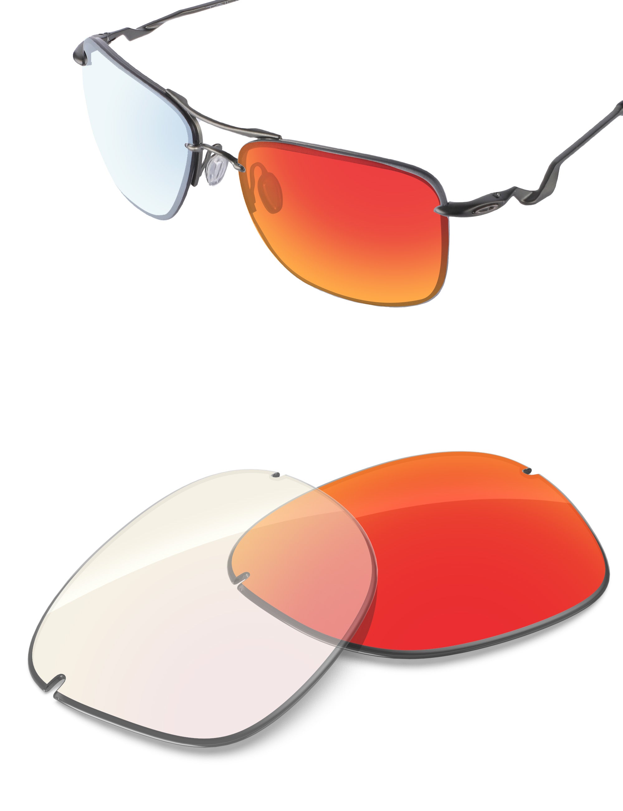 Fire Red FlashMirror™ Photochromic-Non-Polarized