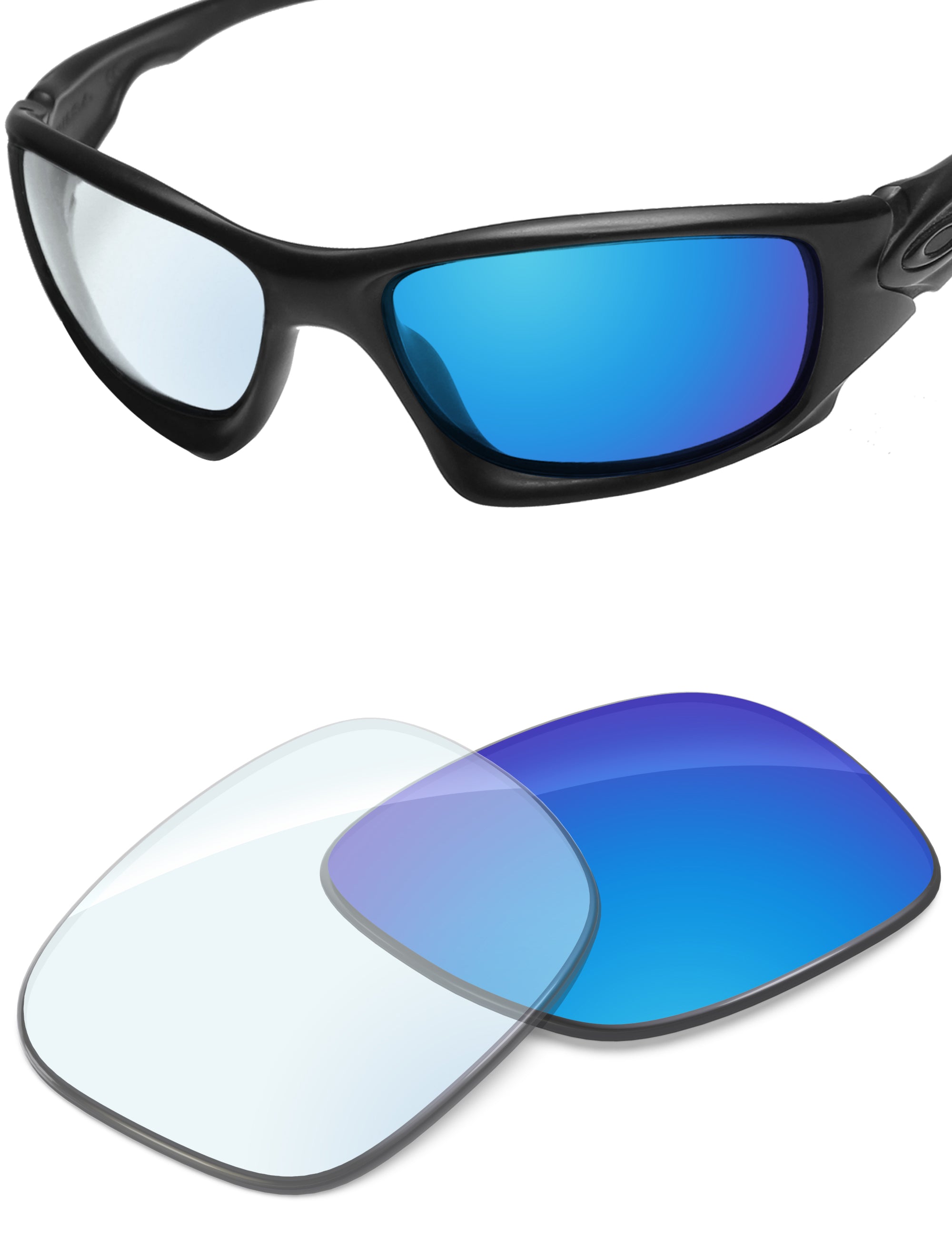 Sky Blue FlashMirror™ Photochromic-Non-Polarized