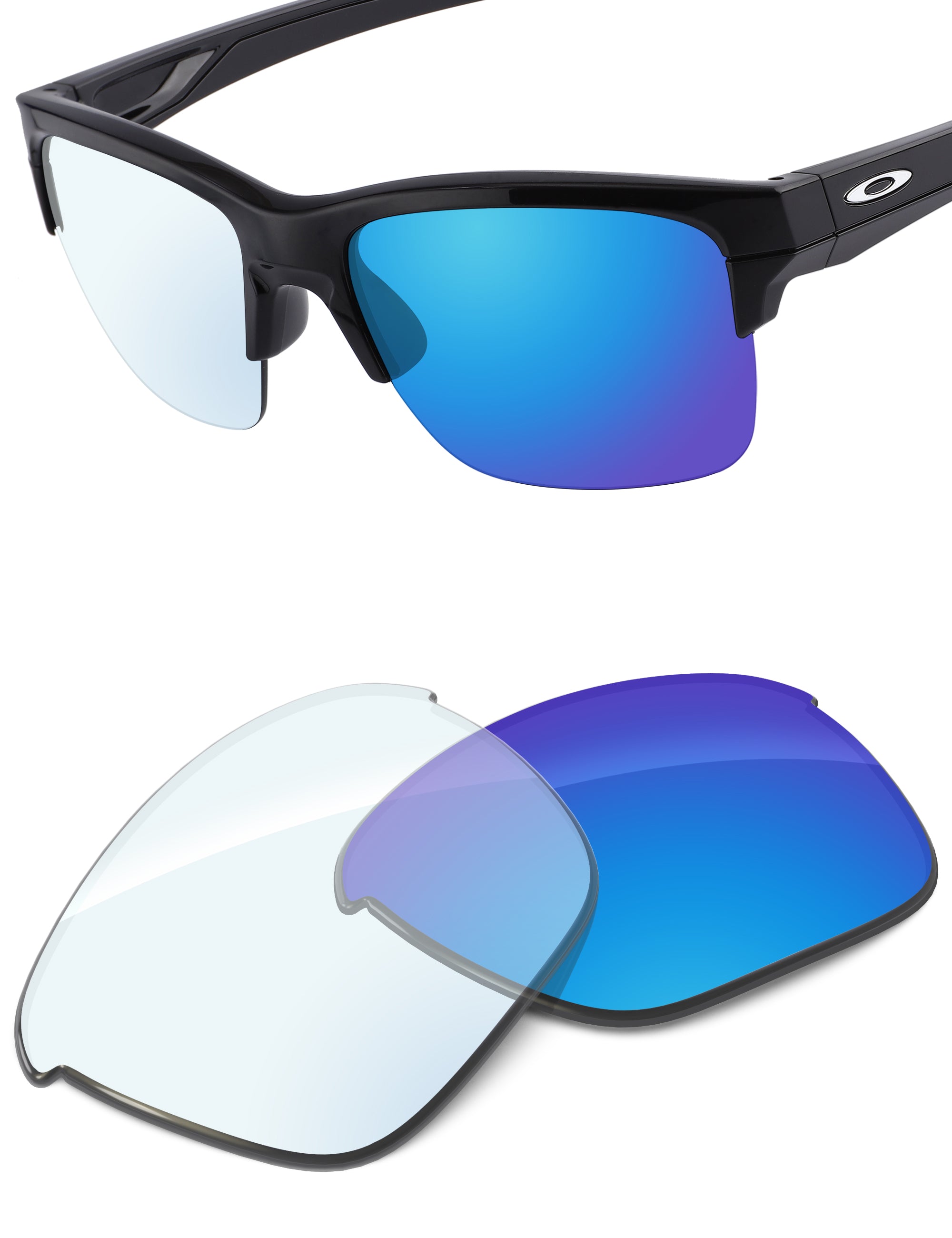 Sky Blue FlashMirror™ Photochromic-Non-Polarized