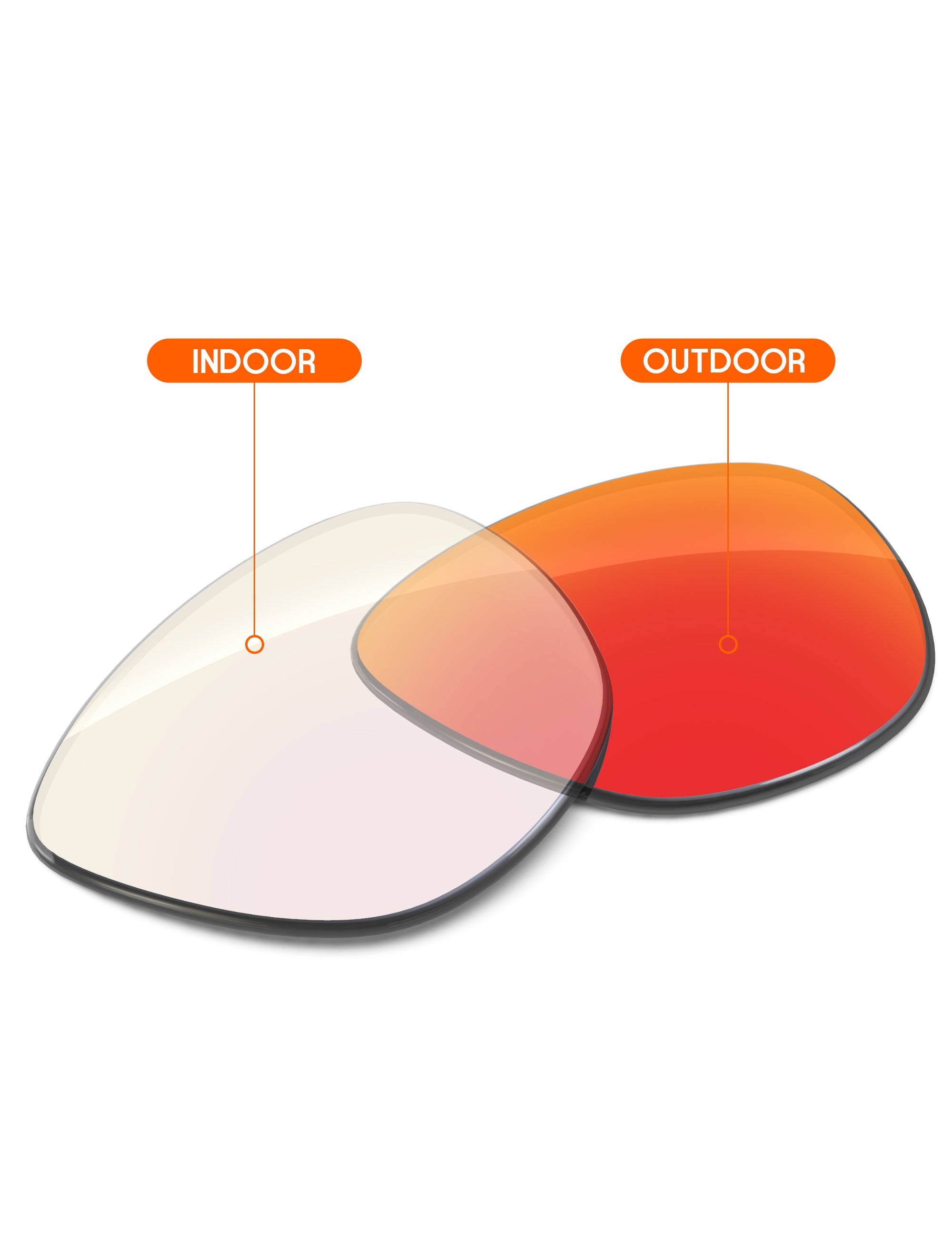 Fire Red FlashMirror™ Photochromic-Non-Polarized