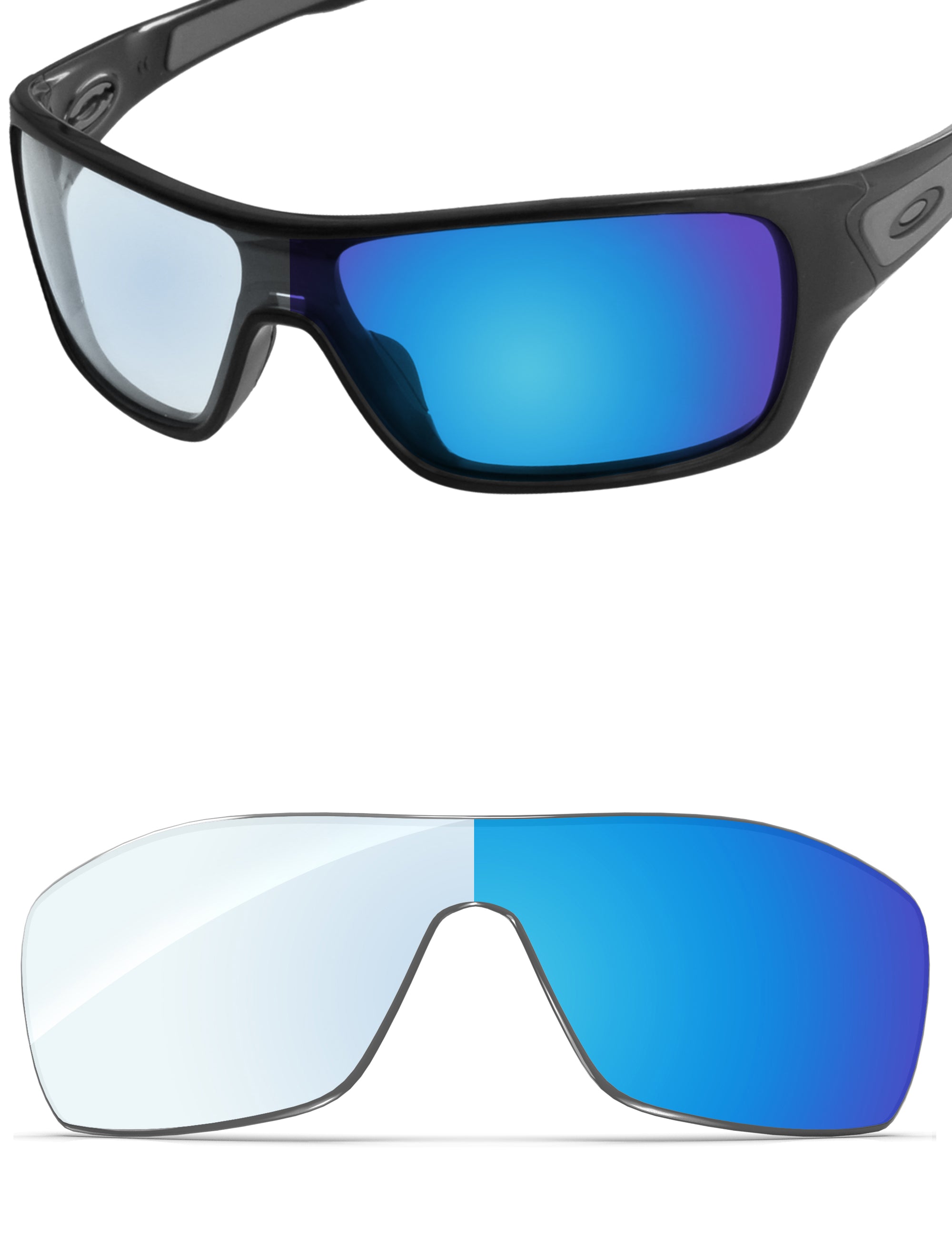 Sky Blue FlashMirror™ Photochromic-Non-Polarized