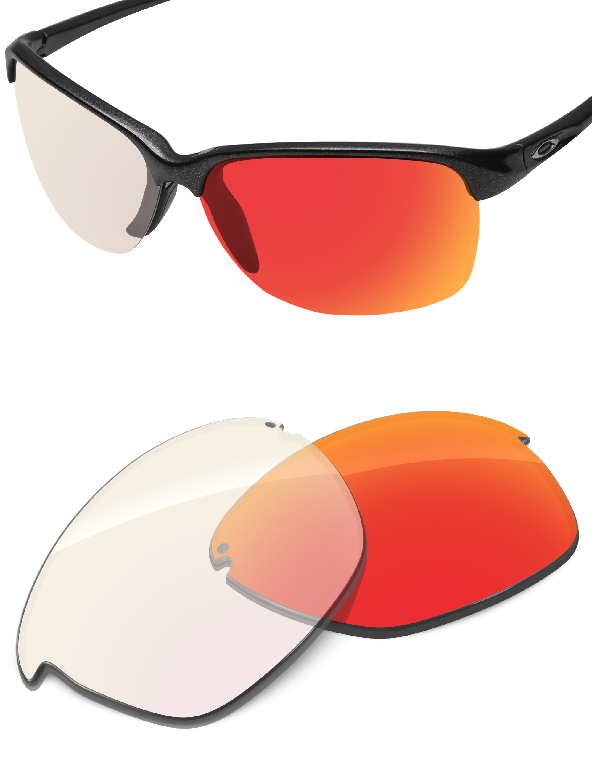 Fire Red FlashMirror™ Photochromic-Non-Polarized