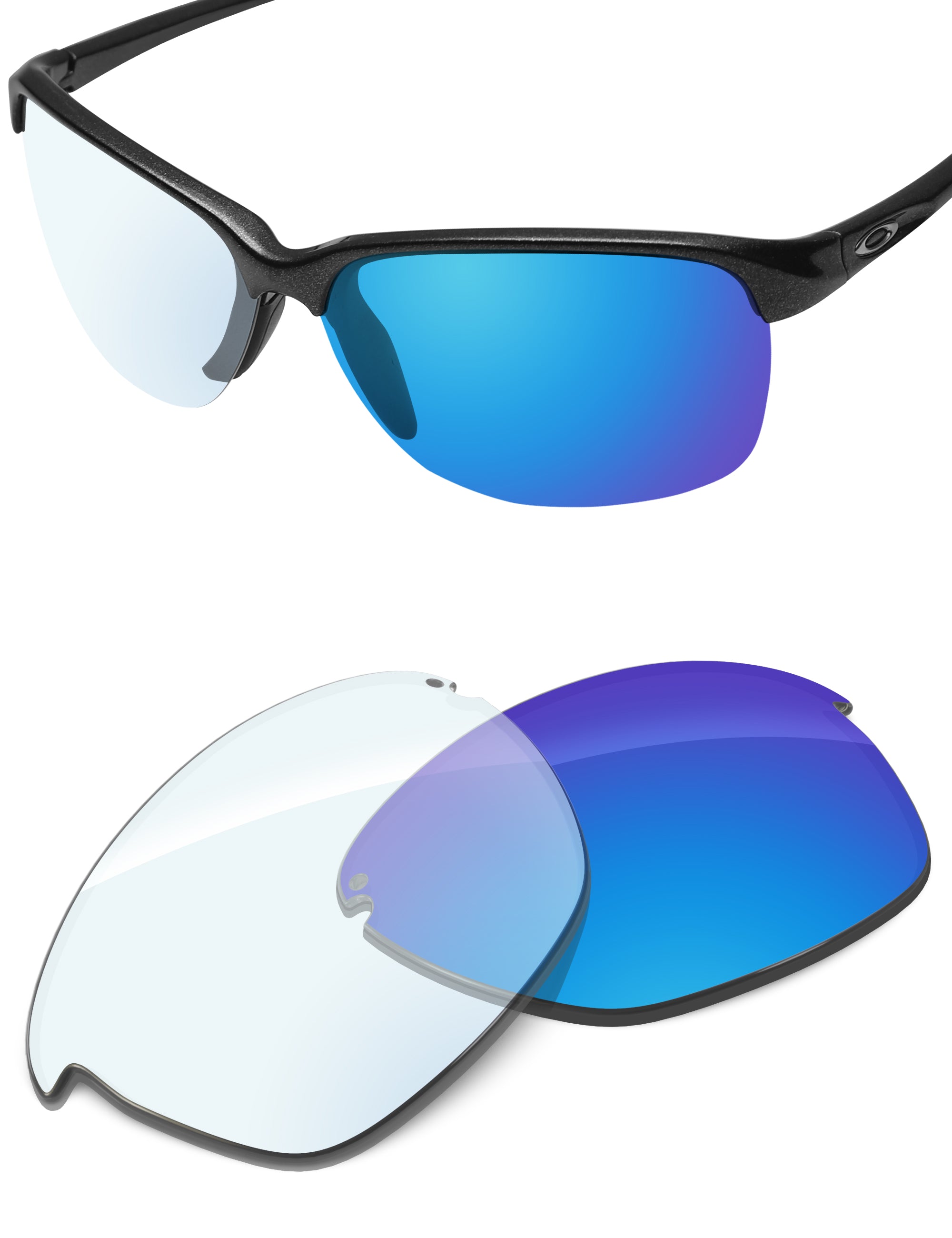 Sky Blue FlashMirror™ Photochromic-Non-Polarized
