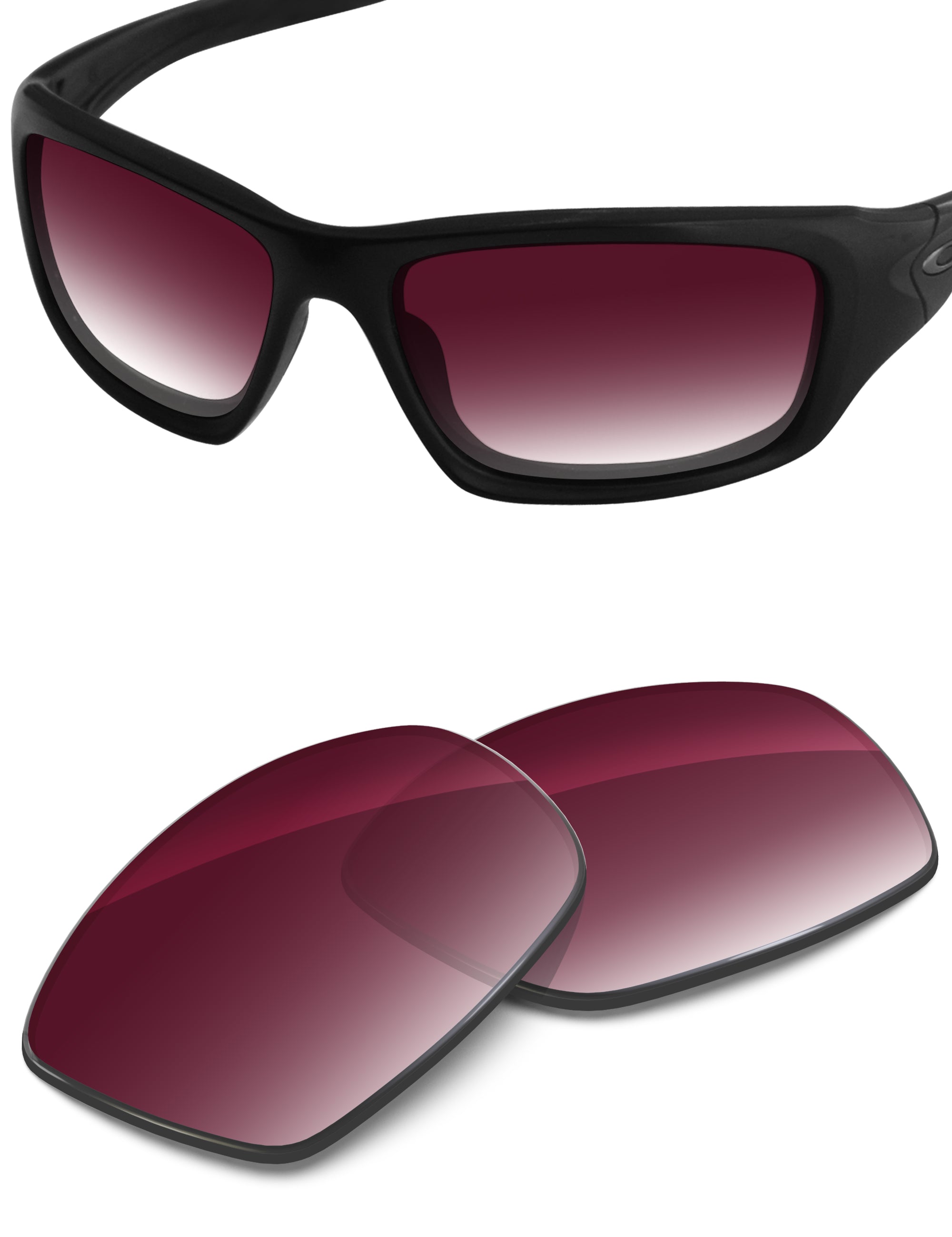 Wine Red Gradient-Non-Polarized