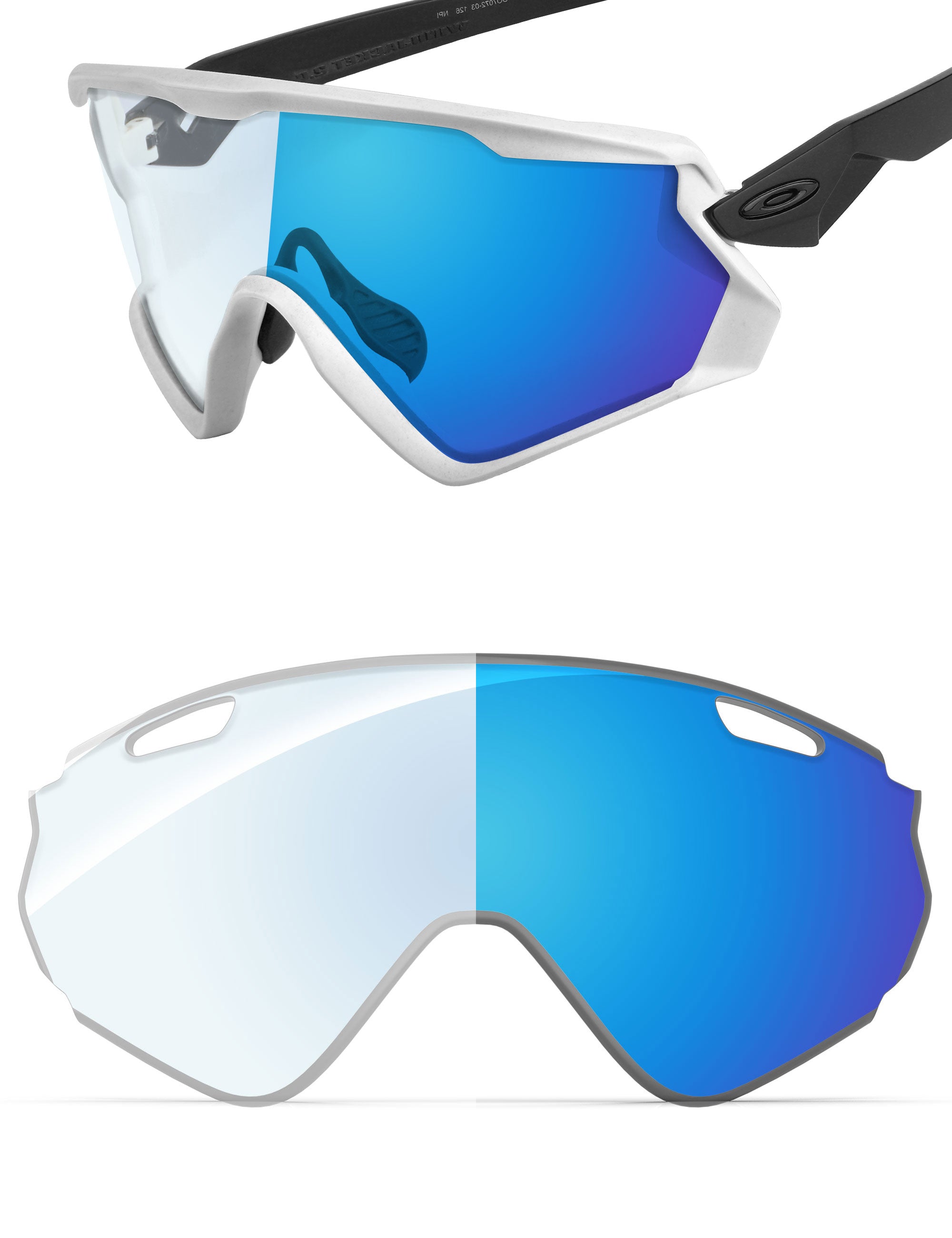 Sky Blue FlashMirror™ Photochromic-Non-Polarized