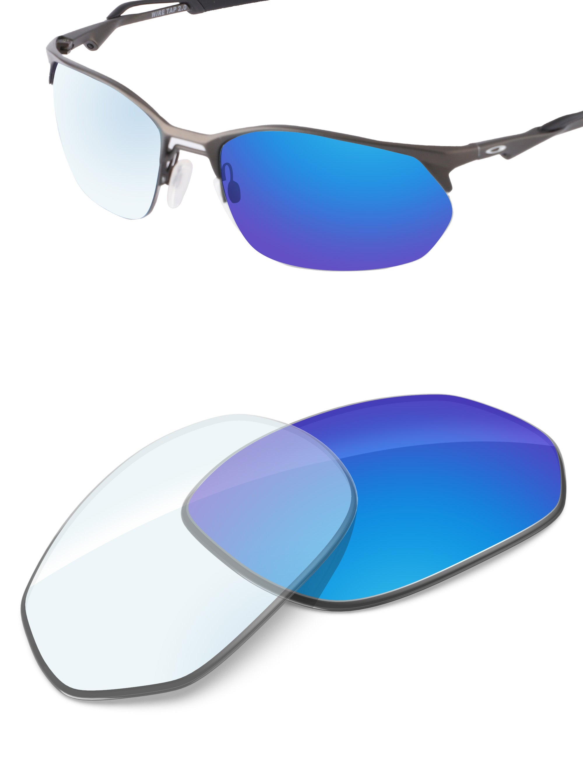 Sky Blue FlashMirror™ Photochromic-Non-Polarized