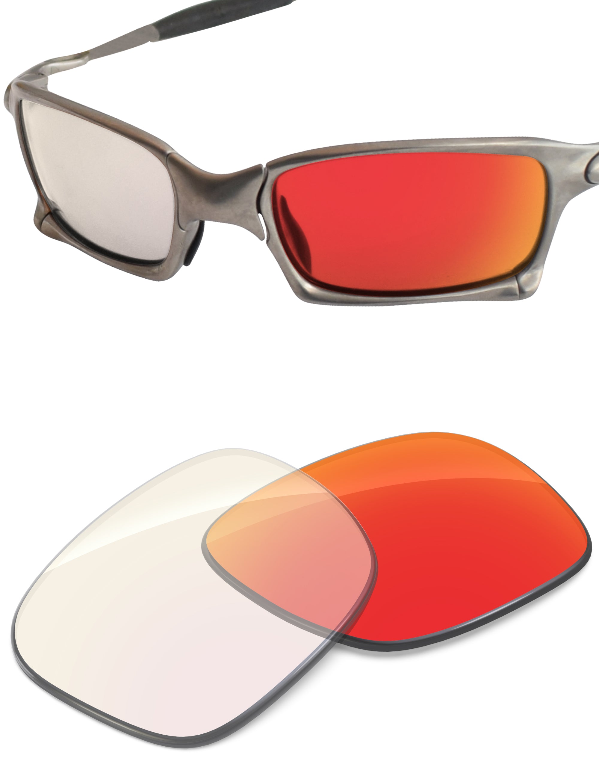 Fire Red FlashMirror™ Photochromic-Non-Polarized
