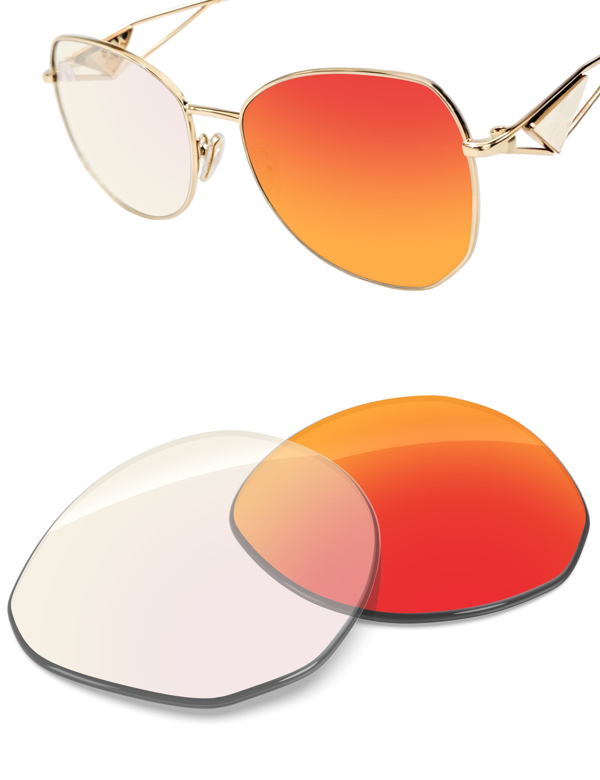 Fire Red FlashMirror™ Photochromic-Non-Polarized
