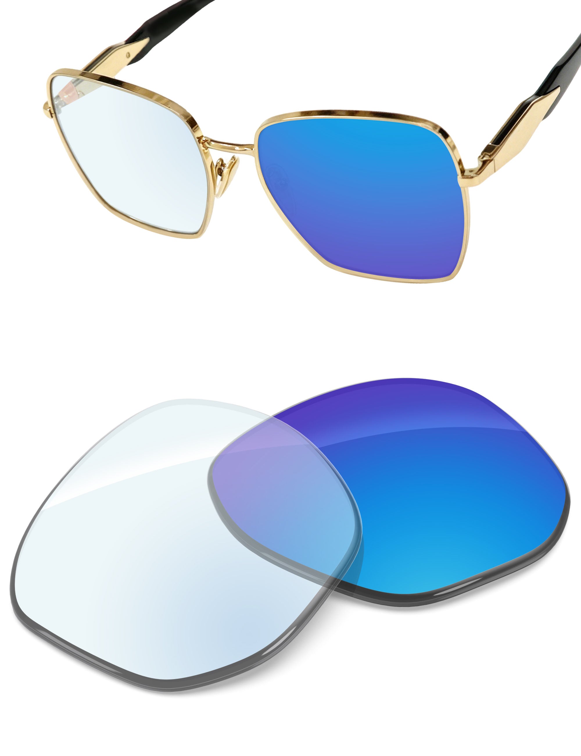 Sky Blue FlashMirror™ Photochromic-Non-Polarized