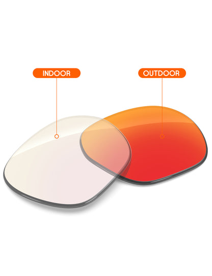 Fire Red FlashMirror™ Photochromic-Non-Polarized