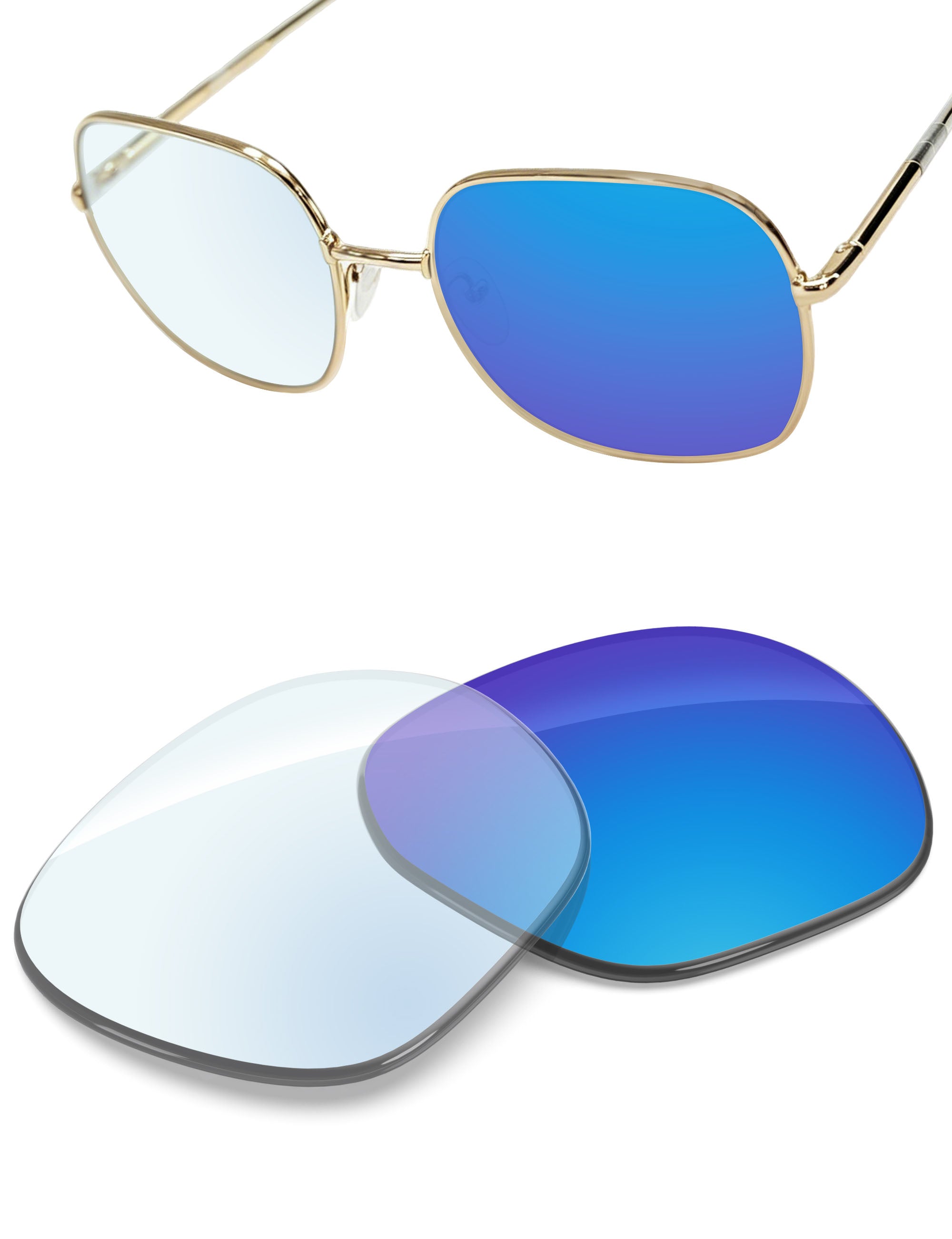 Replacement Lenses for Prada SPR 67X PR67XS 58mm