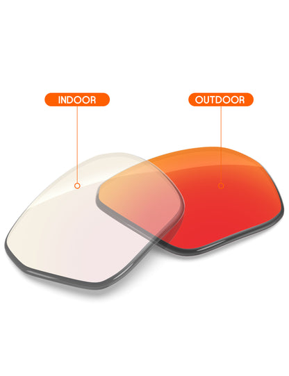 Fire Red FlashMirror™ Photochromic-Non-Polarized