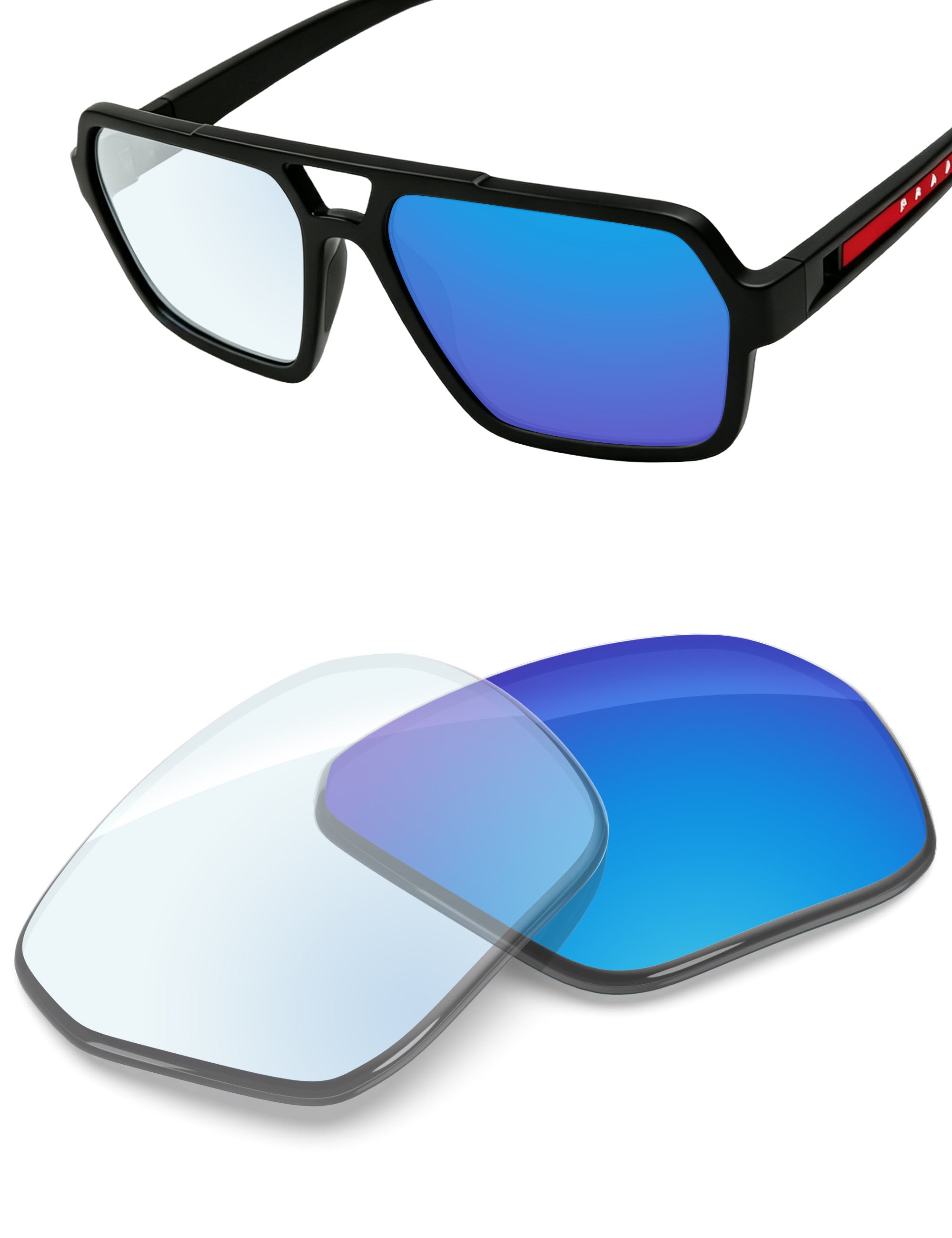 Sky Blue FlashMirror™ Photochromic-Non-Polarized