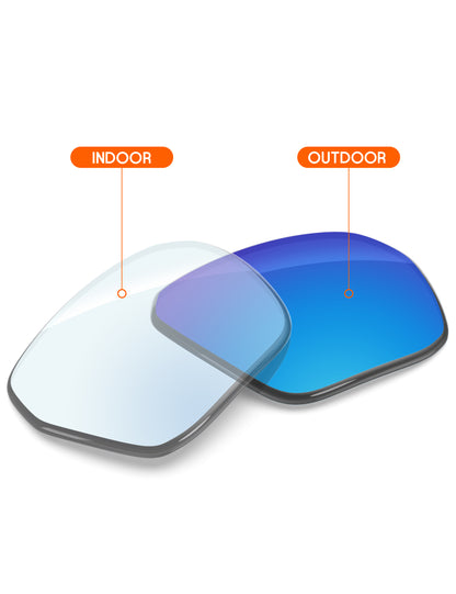 Sky Blue FlashMirror™ Photochromic-Non-Polarized