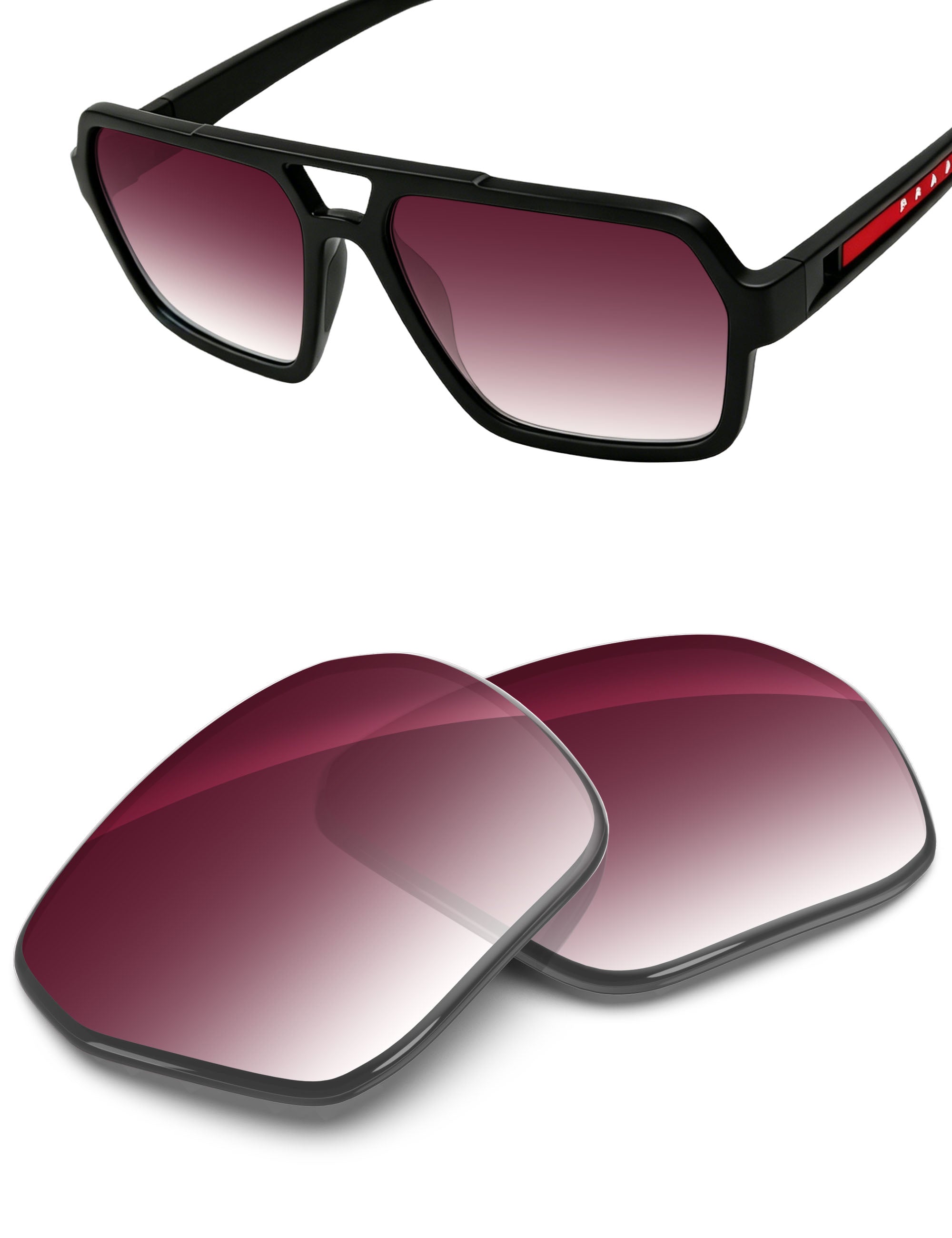 Wine Red Gradient-Non-Polarized