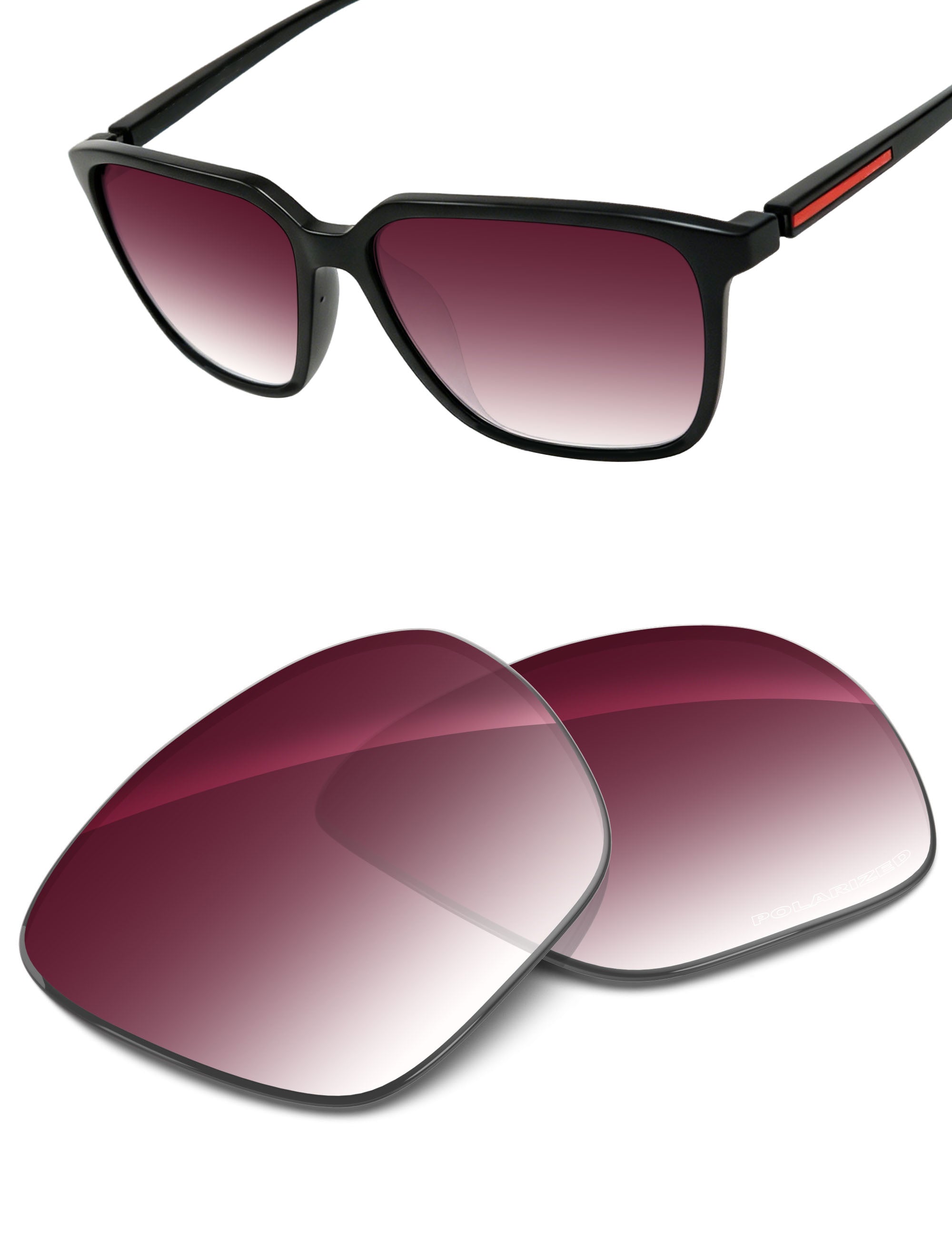 Wine Red Gradient-Non-Polarized