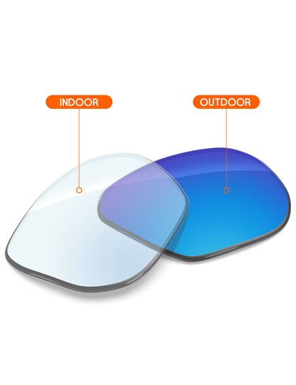 Sky Blue FlashMirror™ Photochromic-Non-Polarized