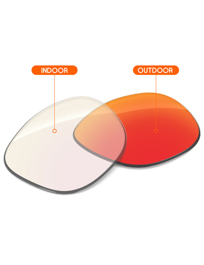 Fire Red FlashMirror™ Photochromic-Non-Polarized