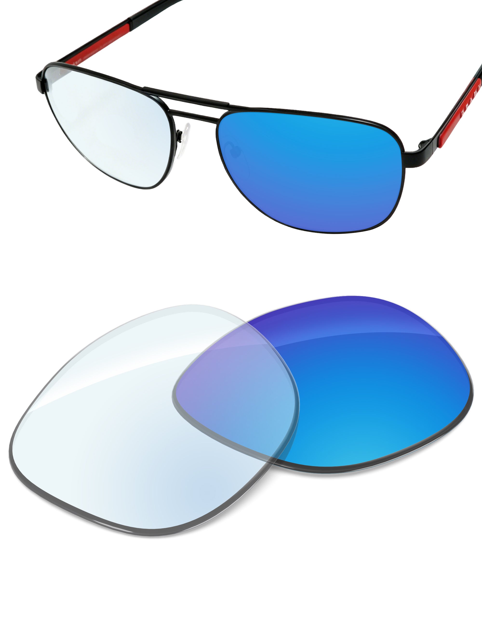Sky Blue FlashMirror™ Photochromic-Non-Polarized