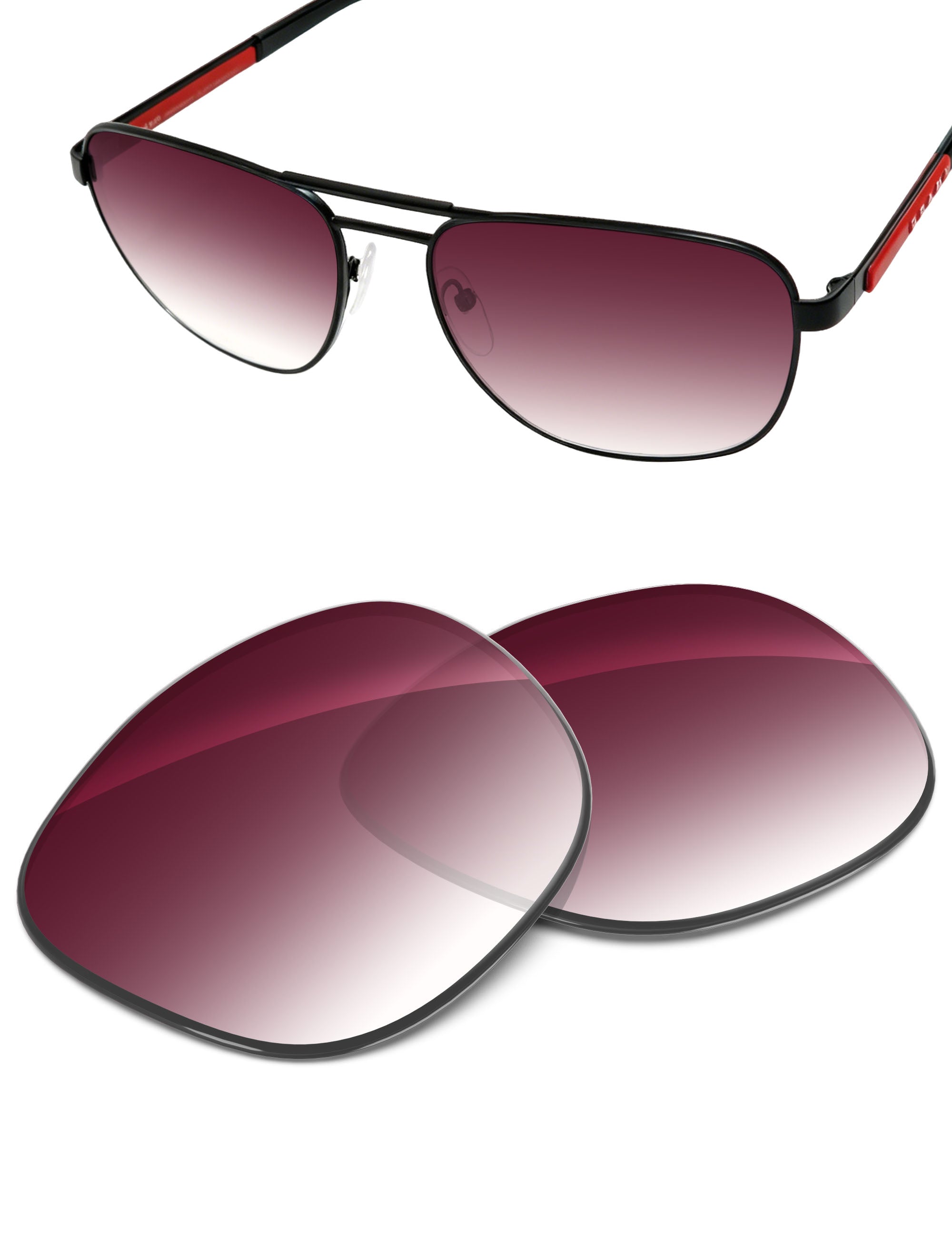 Wine Red Gradient-Non-Polarized