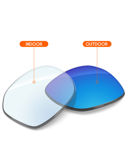 Sky Blue FlashMirror™ Photochromic-Non-Polarized