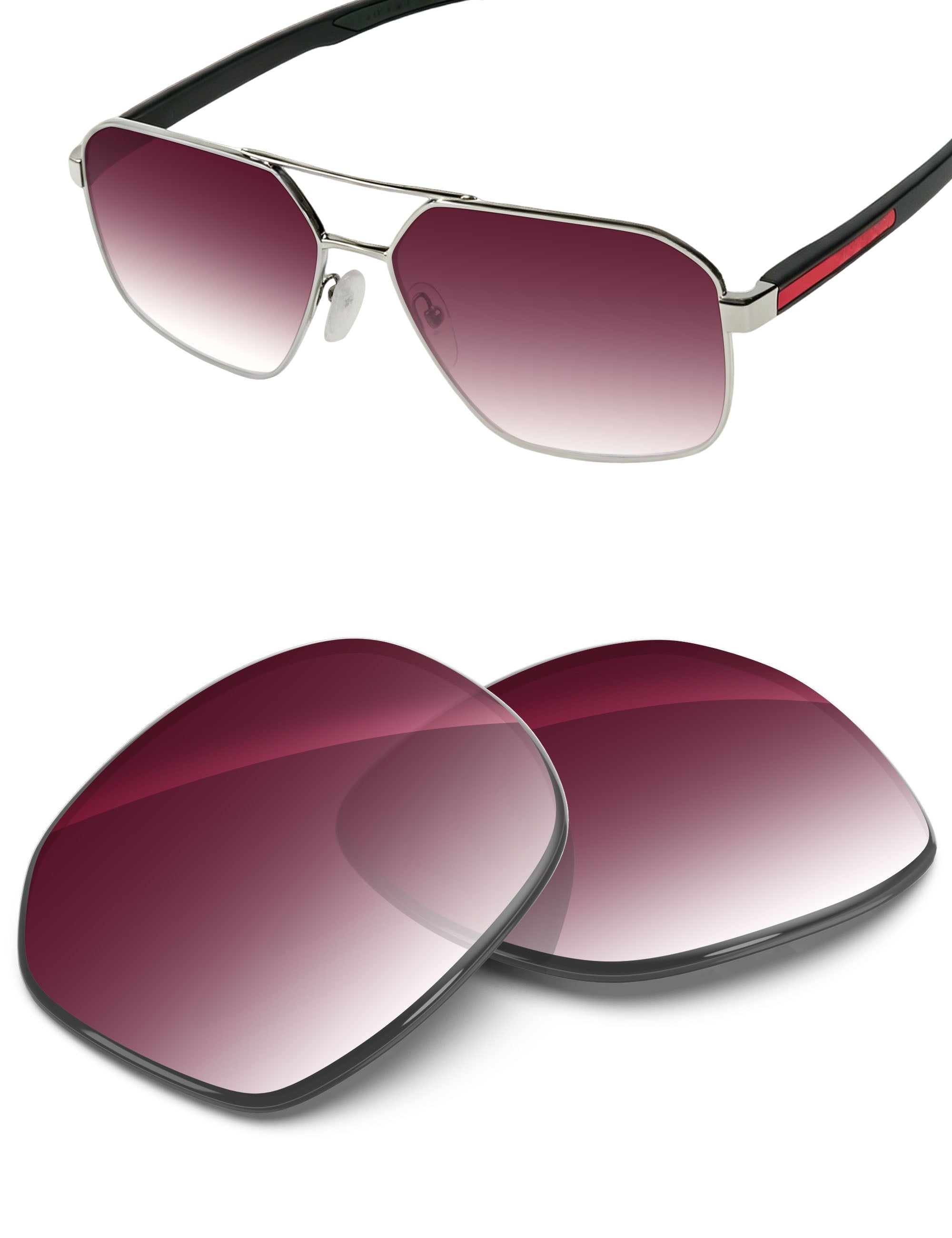 Wine Red Gradient-Non-Polarized