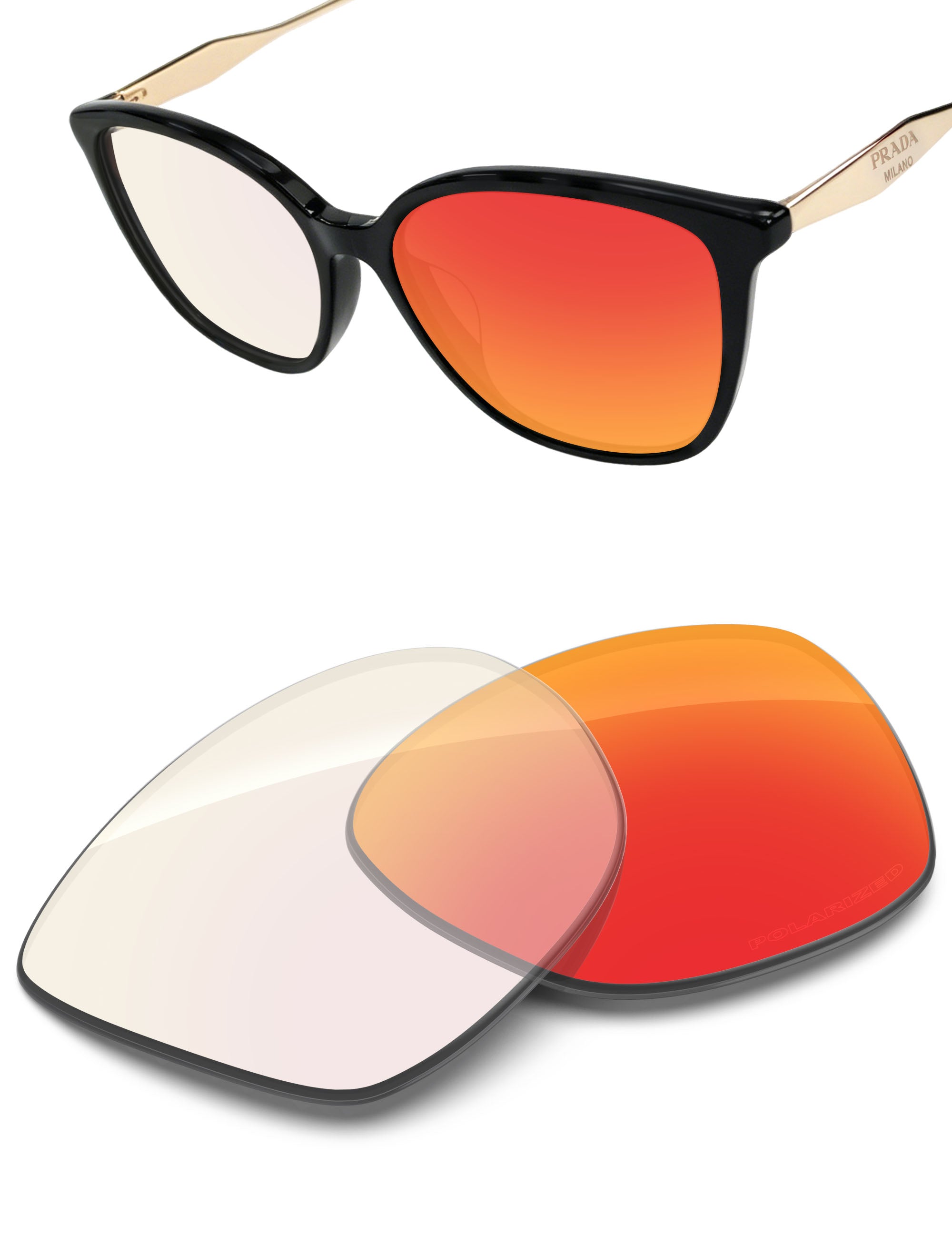 Fire Red FlashMirror™ Photochromic-Non-Polarized