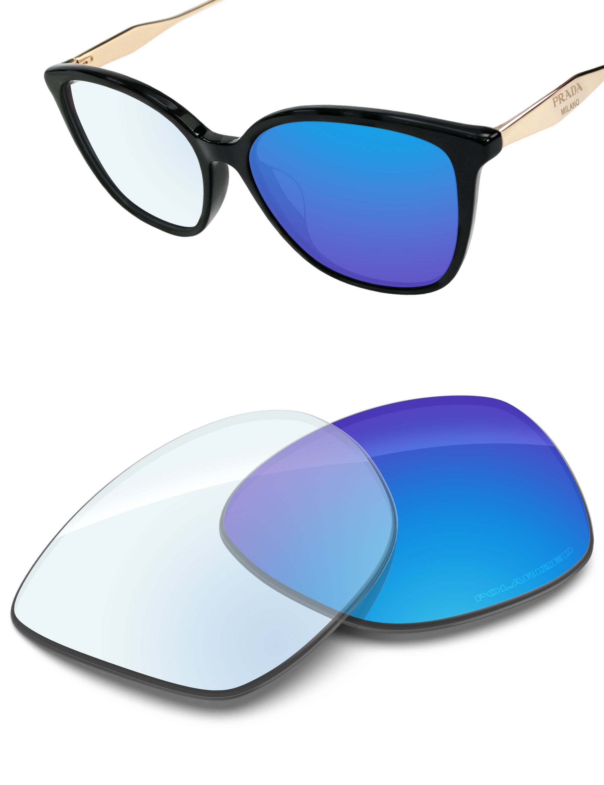 Sky Blue FlashMirror™ Photochromic-Non-Polarized