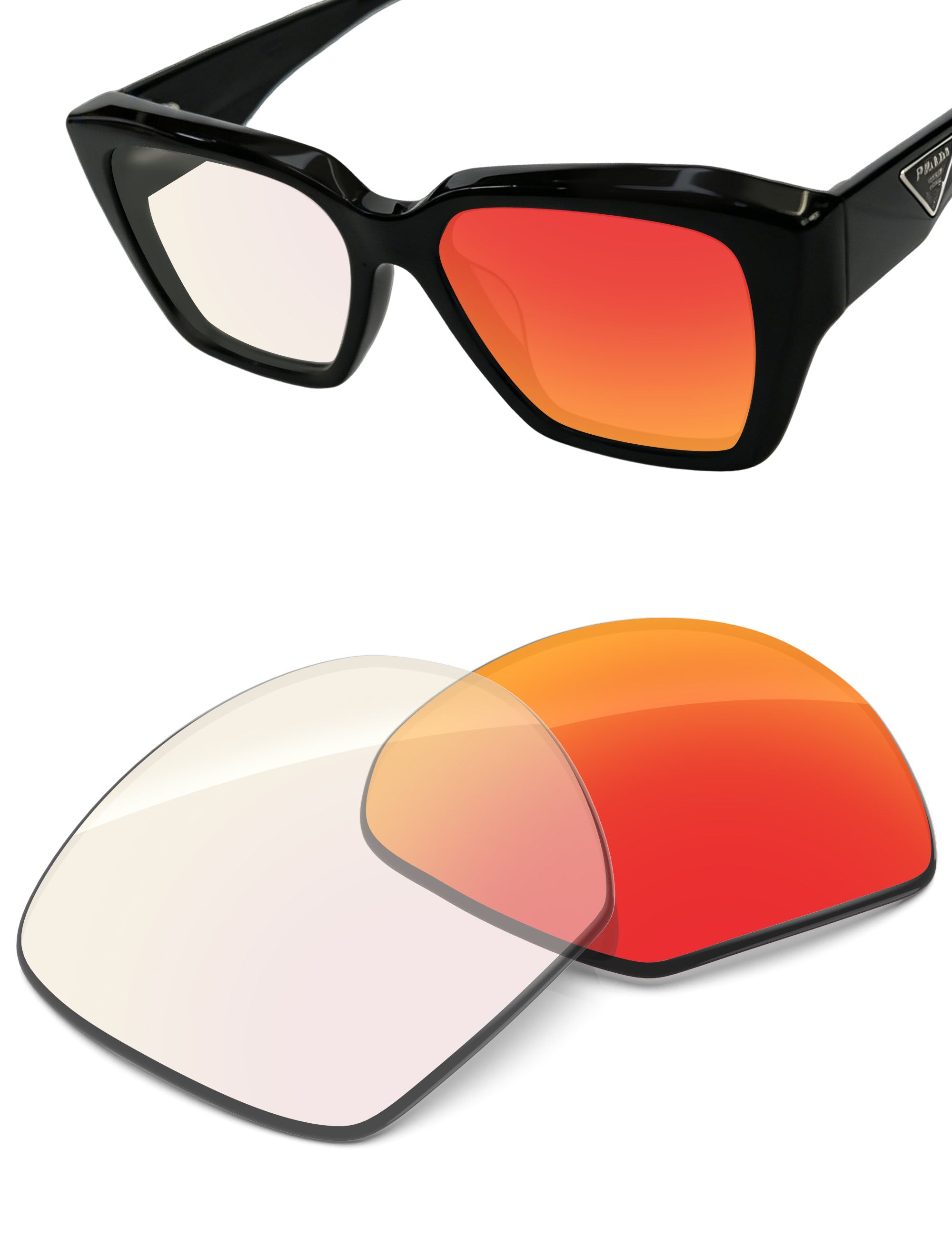 Fire Red FlashMirror™ Photochromic-Non-Polarized