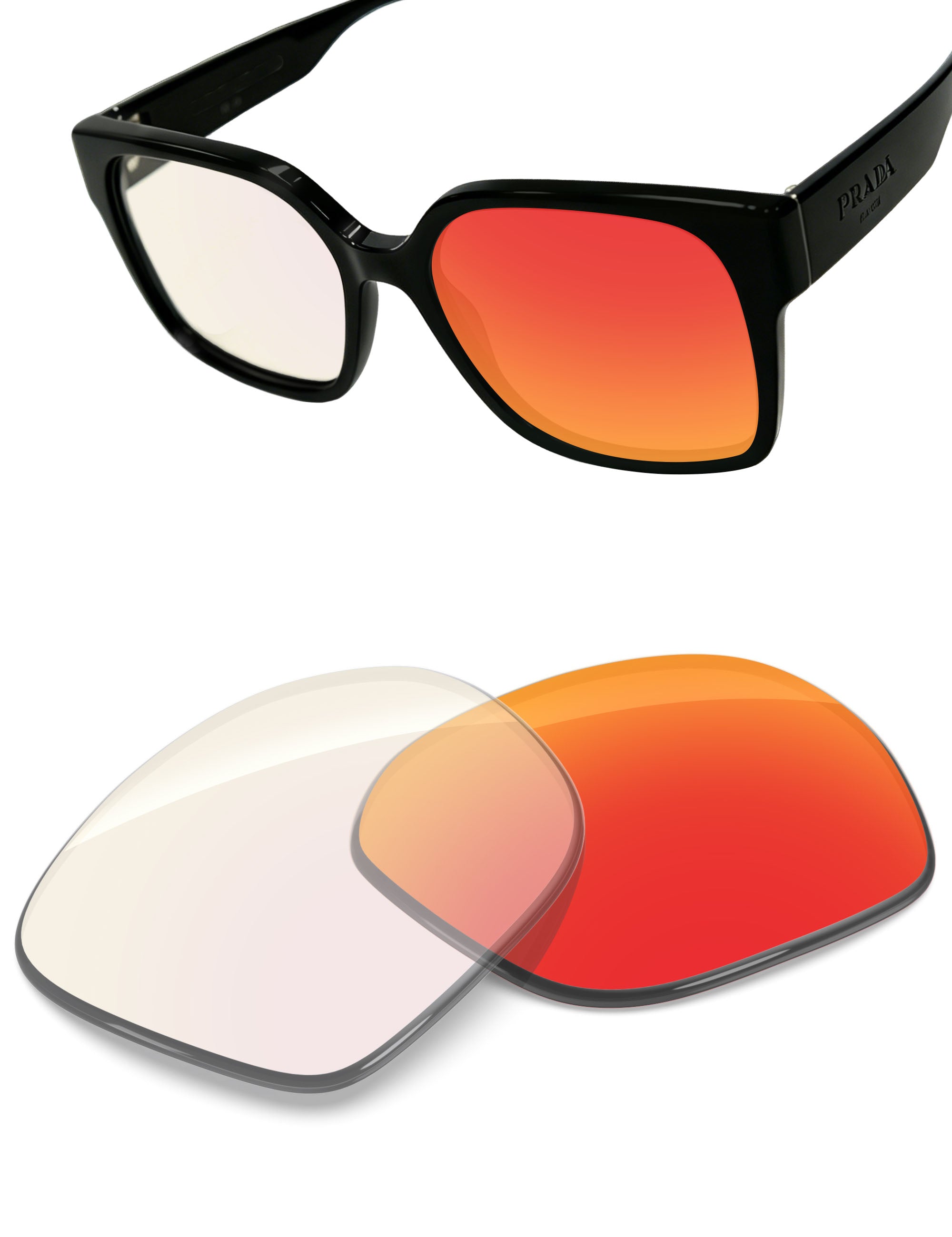 Fire Red FlashMirror™ Photochromic-Non-Polarized