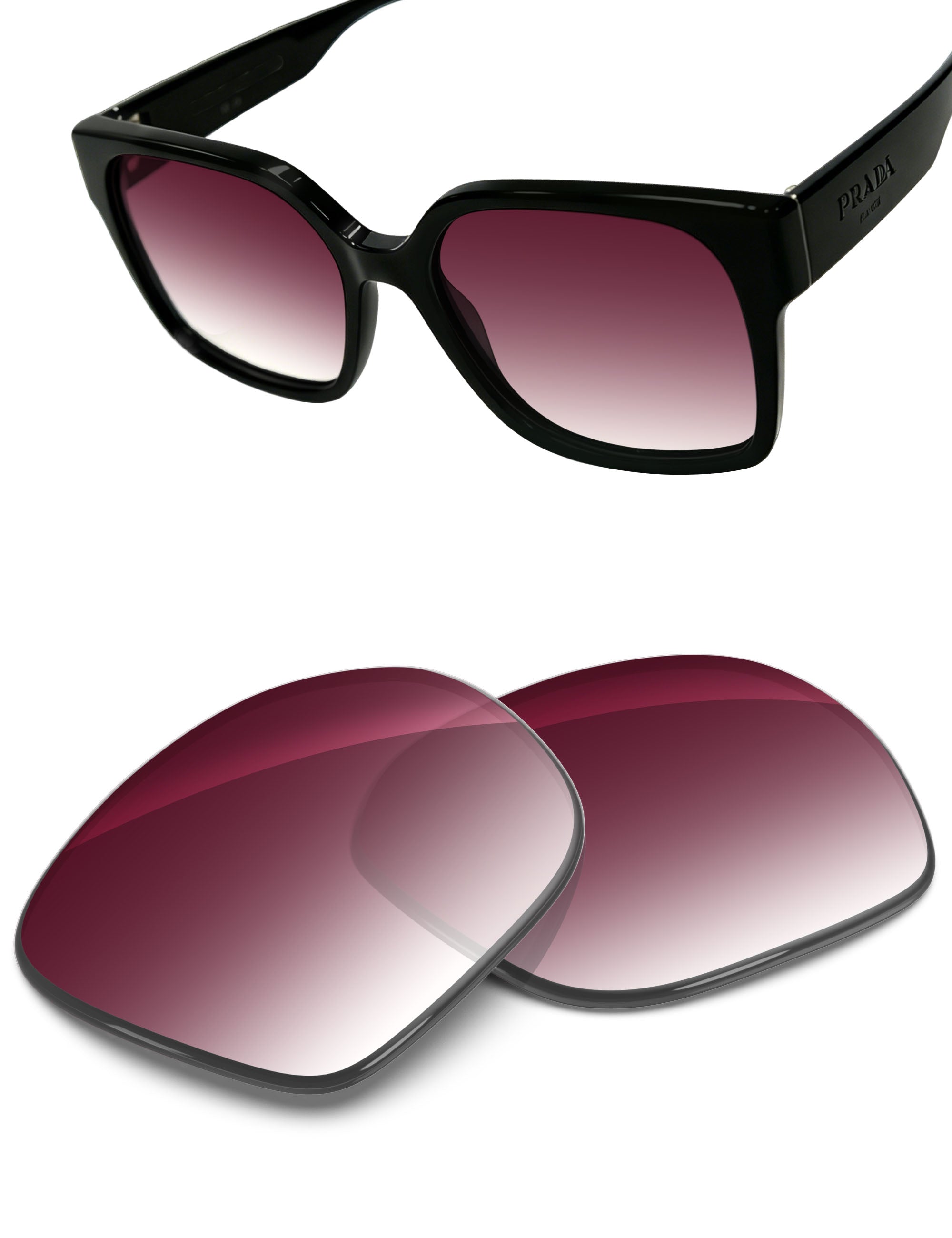 Wine Red Gradient-Non-Polarized