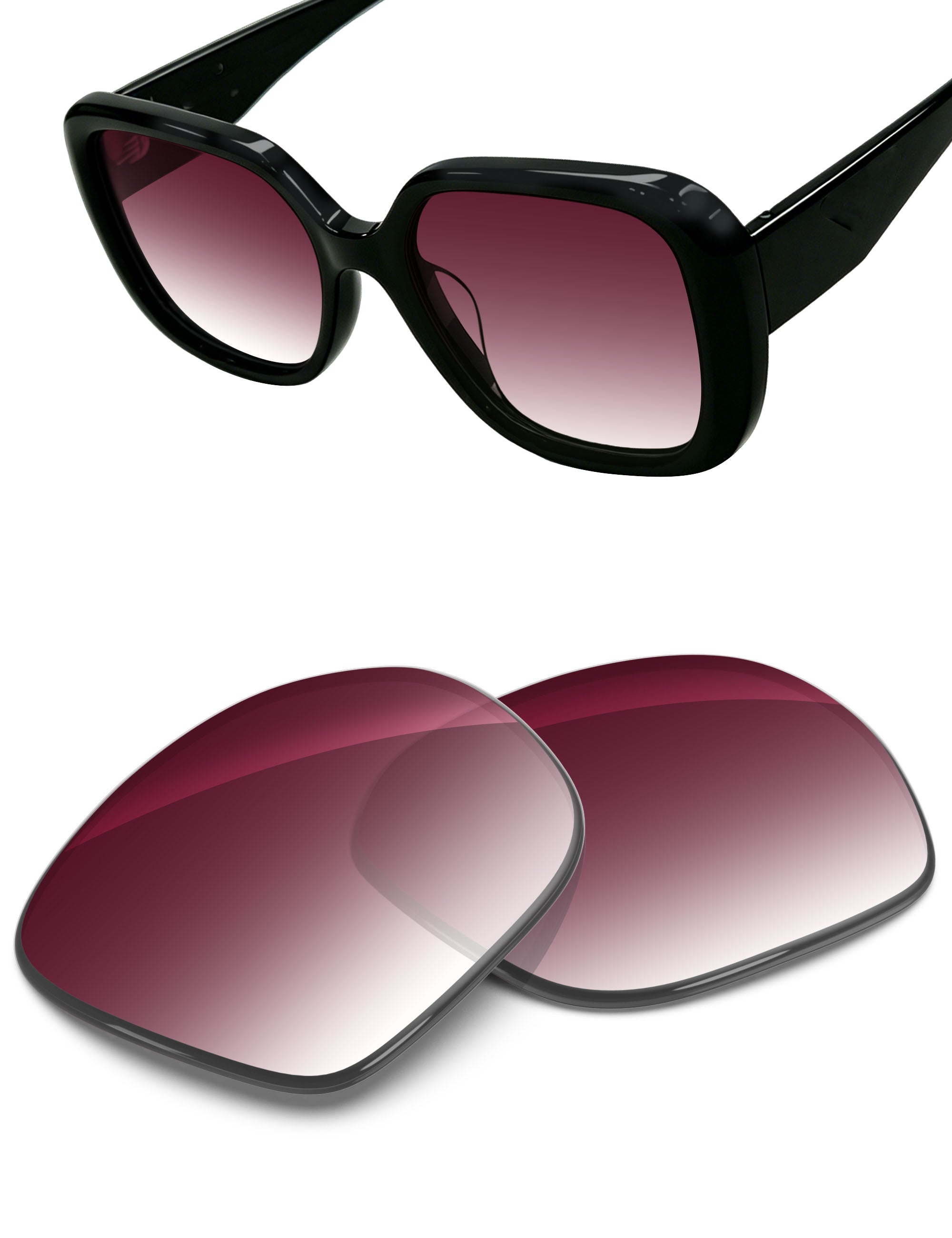 Wine Red Gradient-Non-Polarized