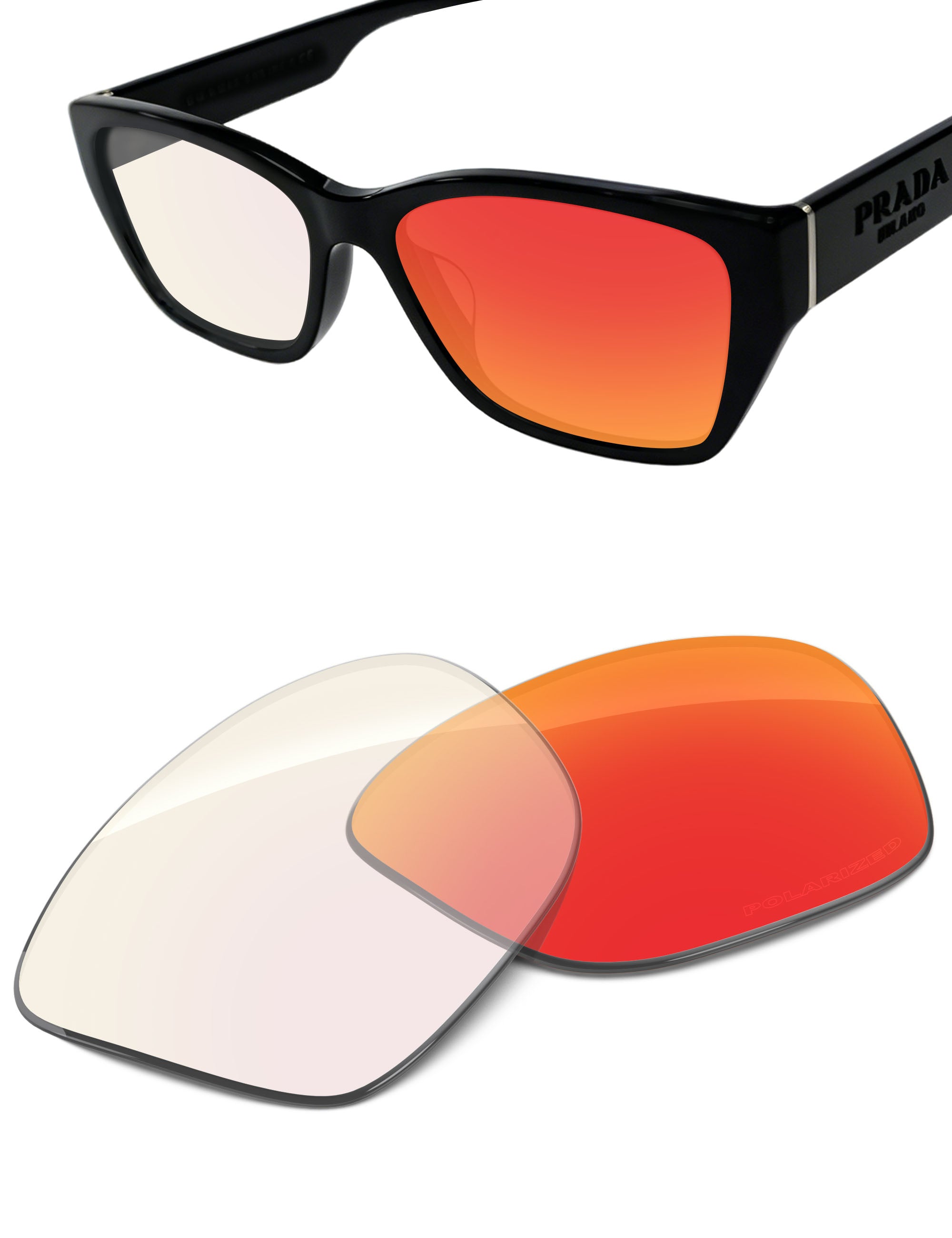 Fire Red FlashMirror™ Photochromic-Non-Polarized