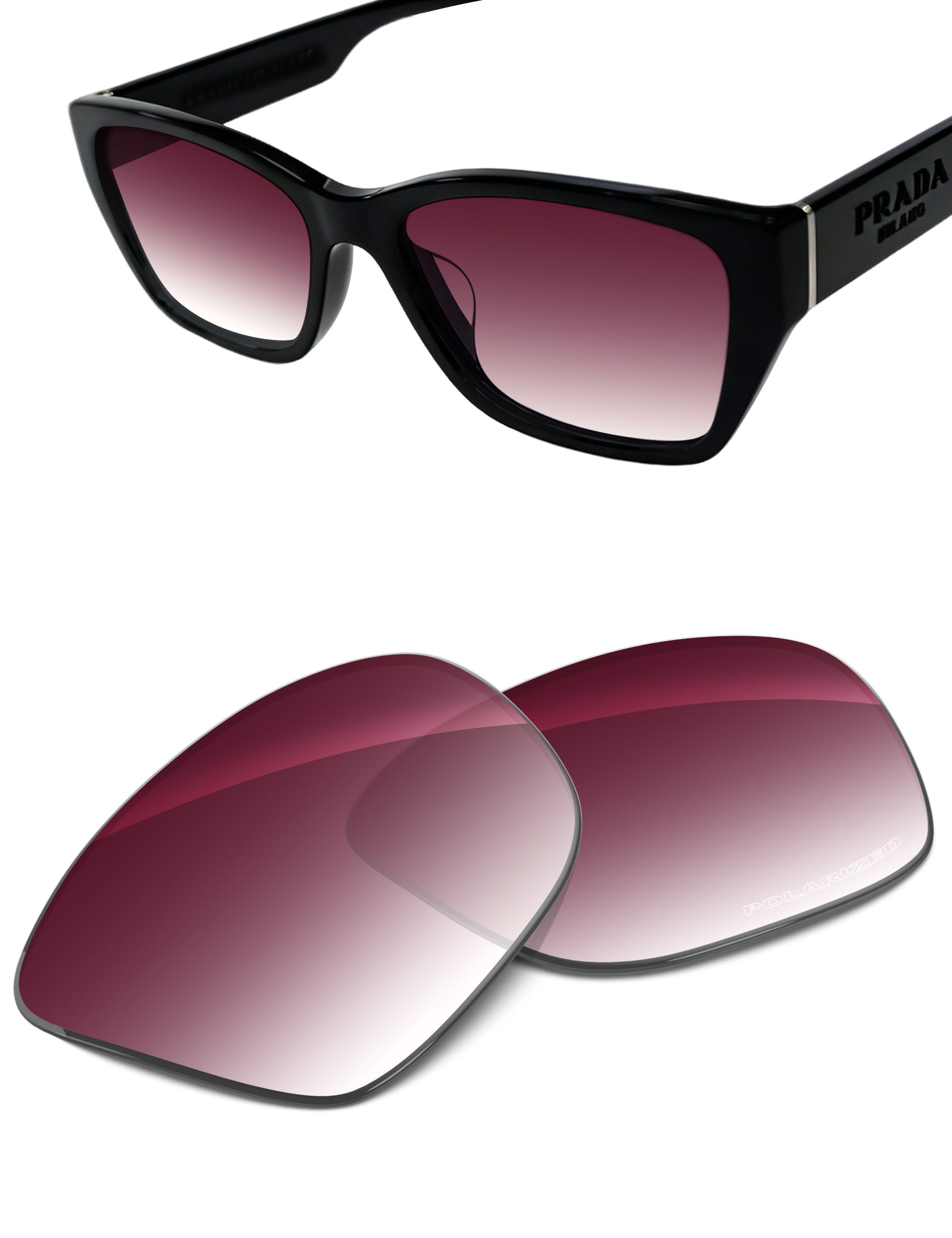 Wine Red Gradient-Non-Polarized