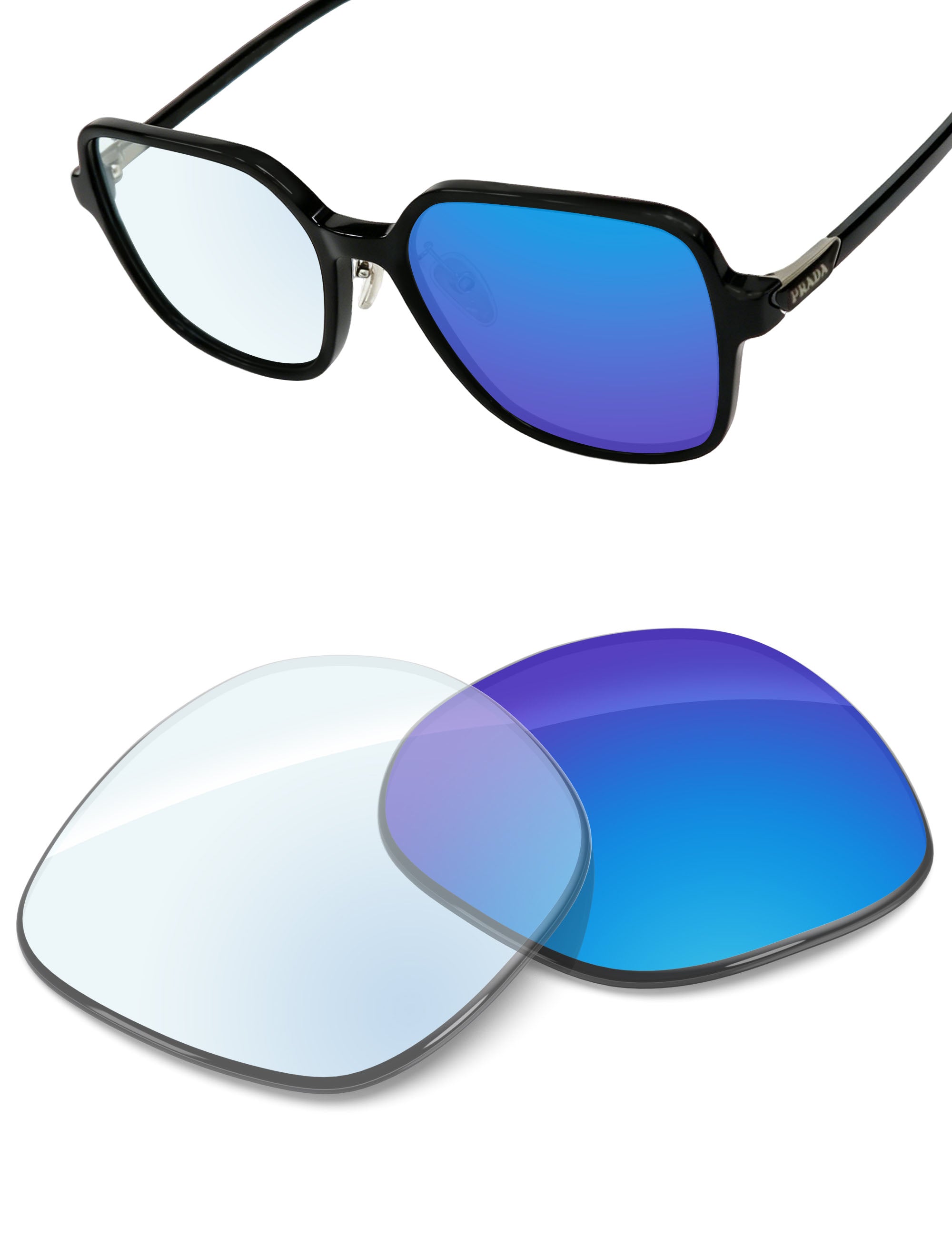 Sky Blue FlashMirror™ Photochromic-Non-Polarized