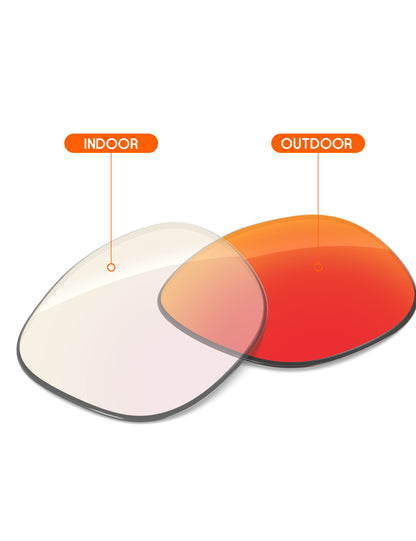 Fire Red FlashMirror™ Photochromic-Non-Polarized