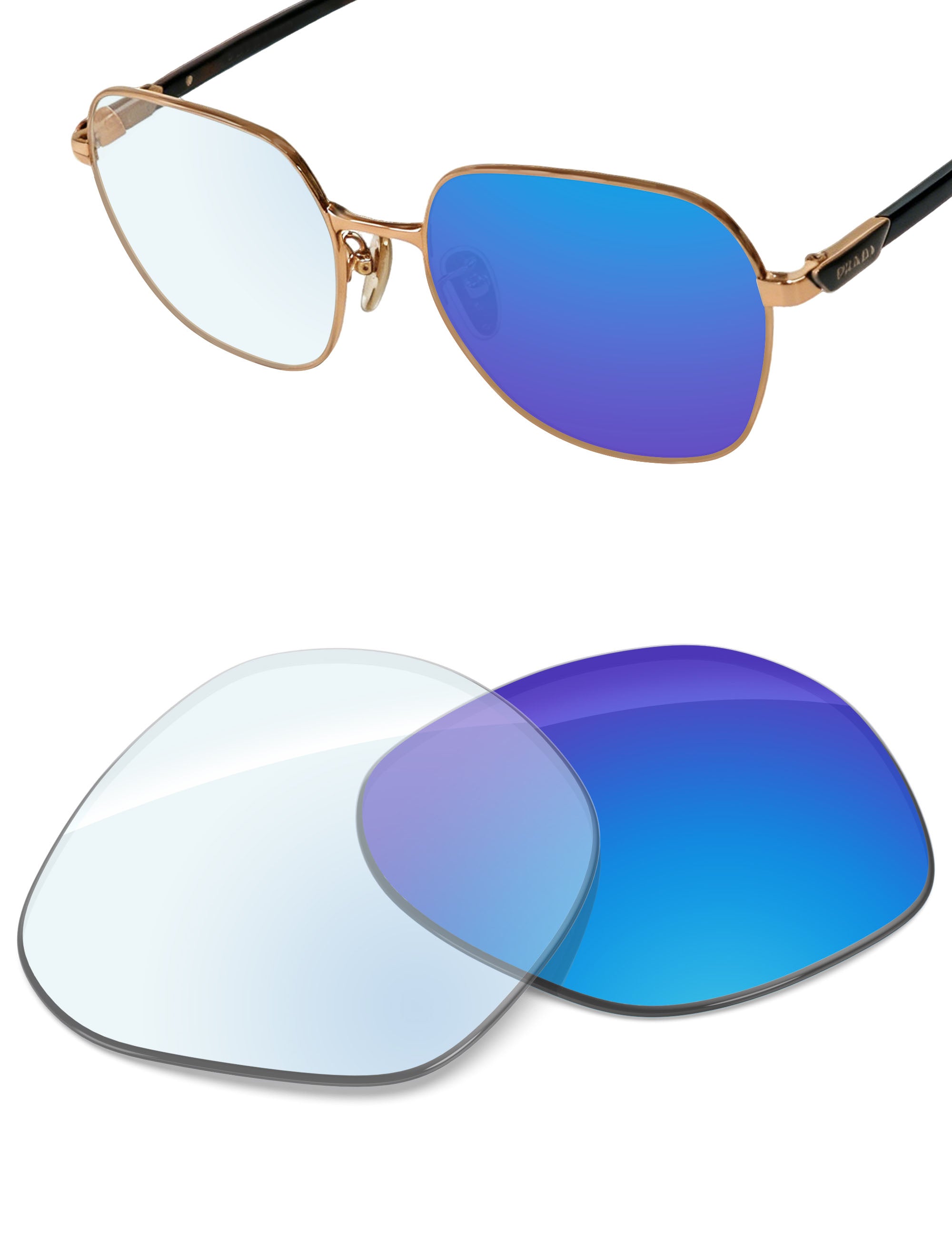 Sky Blue FlashMirror™ Photochromic-Non-Polarized