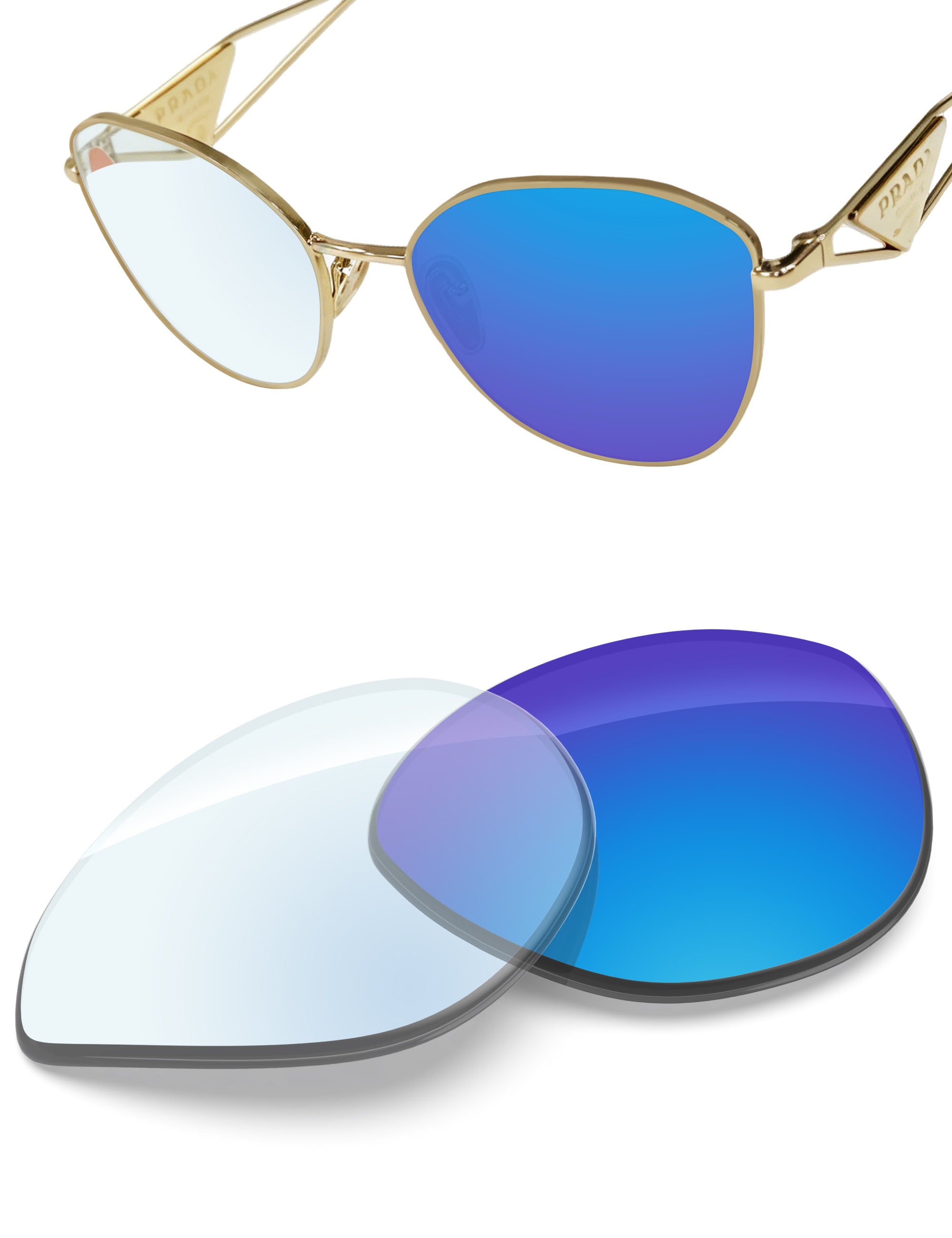 Sky Blue FlashMirror™ Photochromic-Non-Polarized