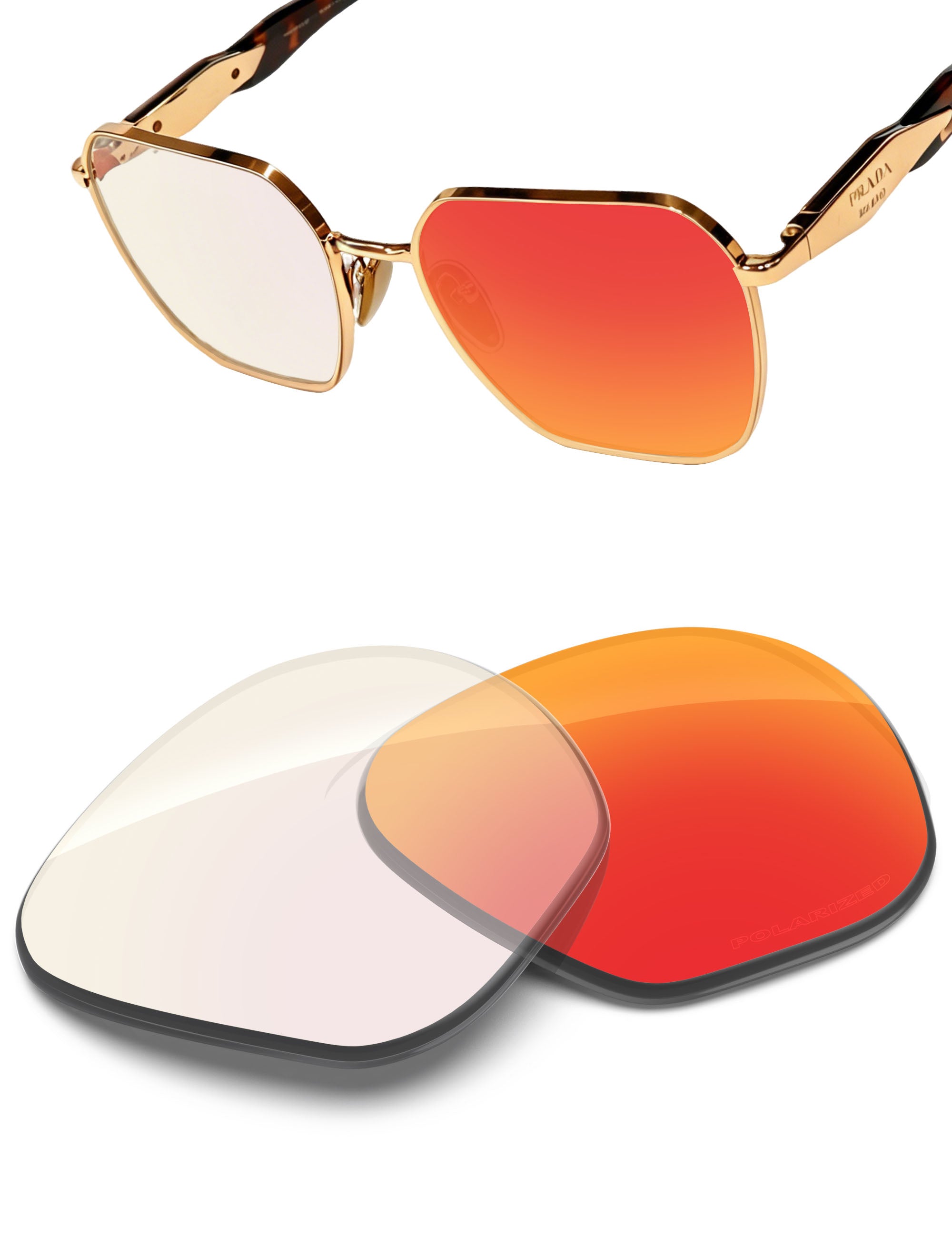 Fire Red FlashMirror™ Photochromic-Non-Polarized