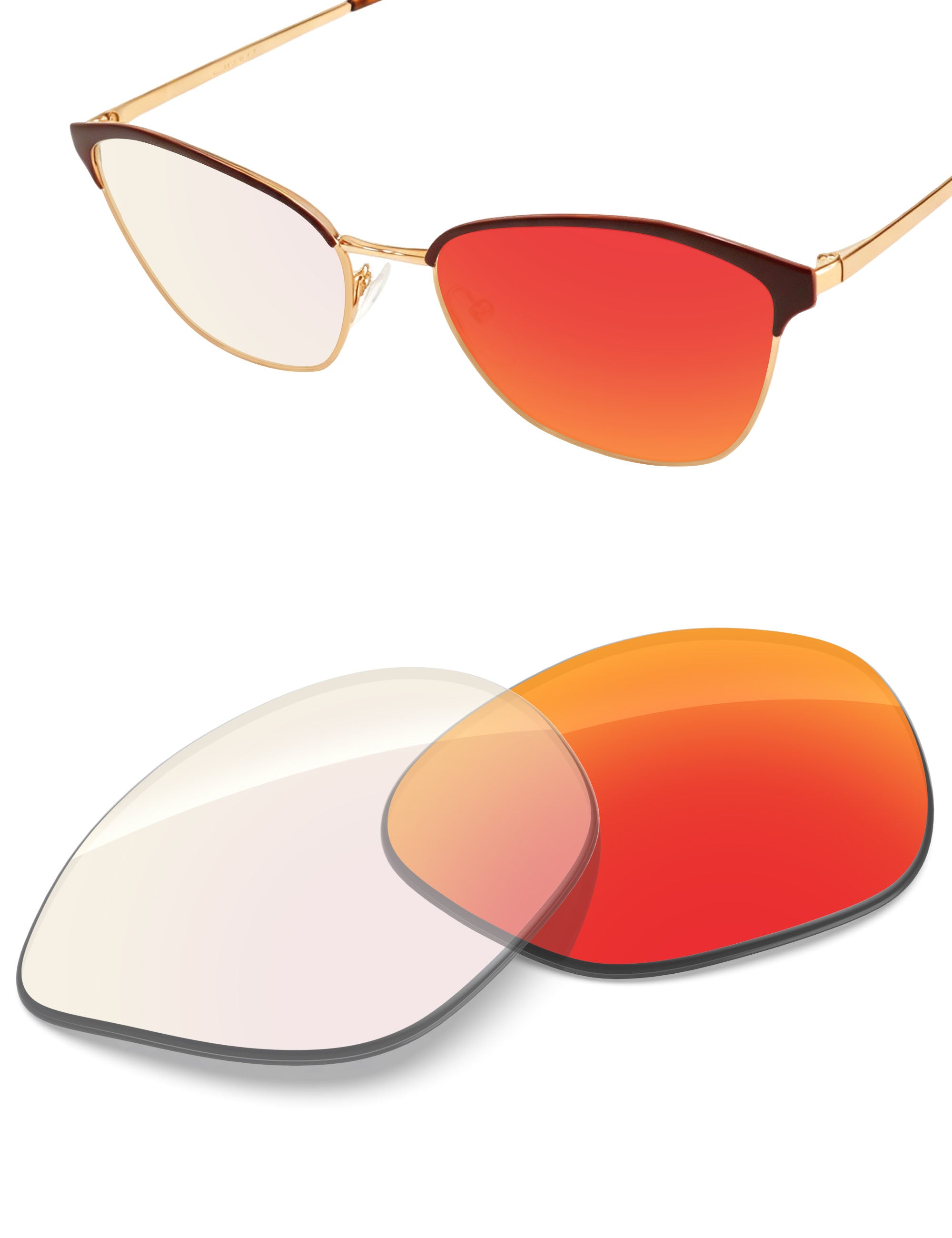 Fire Red FlashMirror™ Photochromic-Non-Polarized