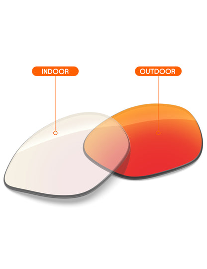 Fire Red FlashMirror™ Photochromic-Non-Polarized