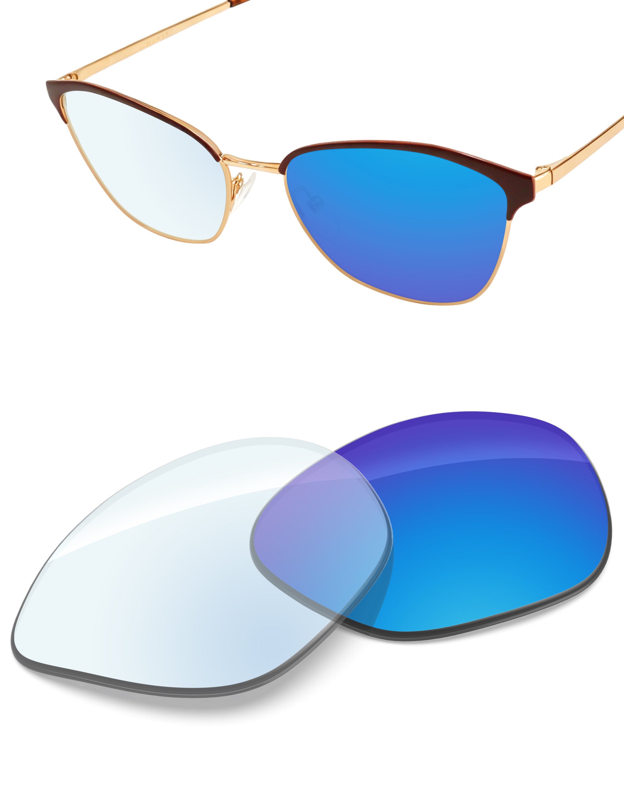 Sky Blue FlashMirror™ Photochromic-Non-Polarized