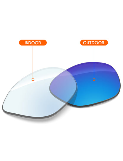 Sky Blue FlashMirror™ Photochromic-Non-Polarized