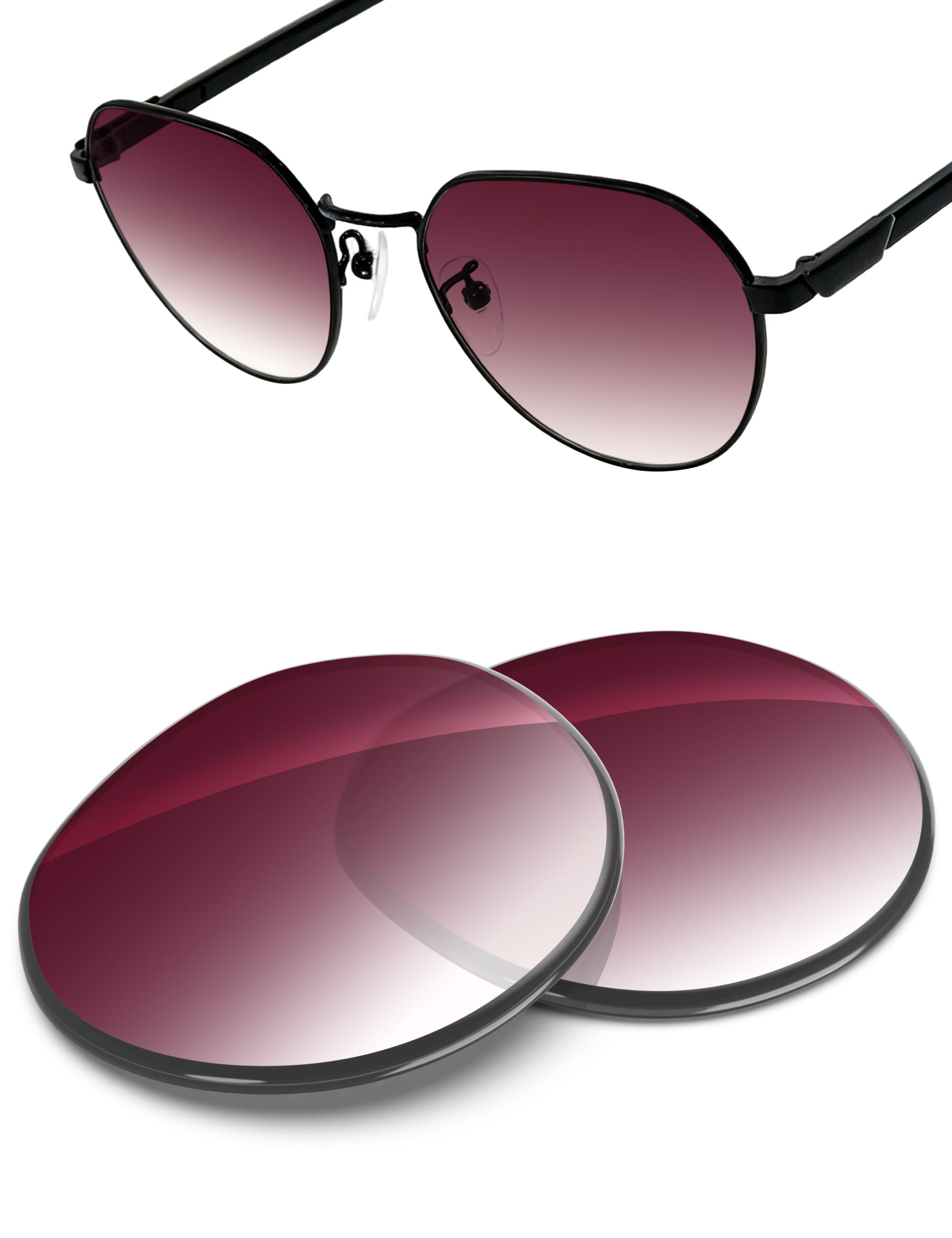 Wine Red Gradient-Non-Polarized