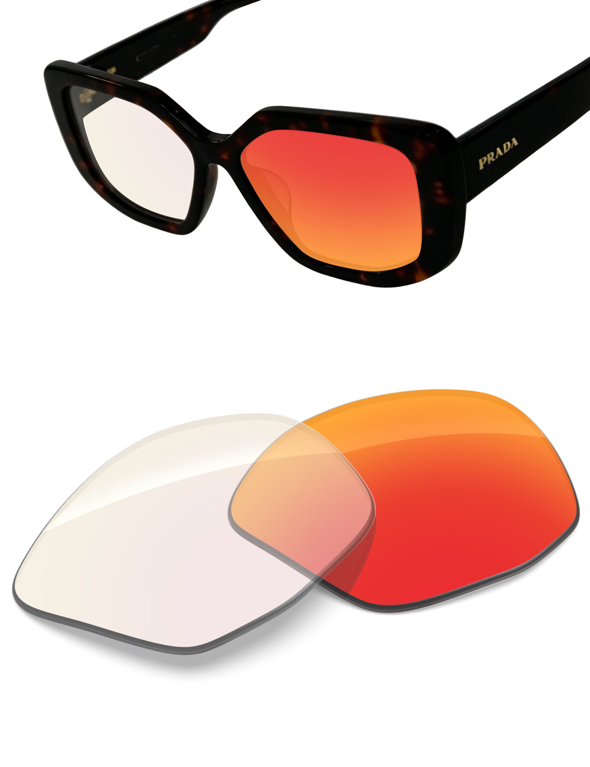 Fire Red FlashMirror™ Photochromic-Non-Polarized